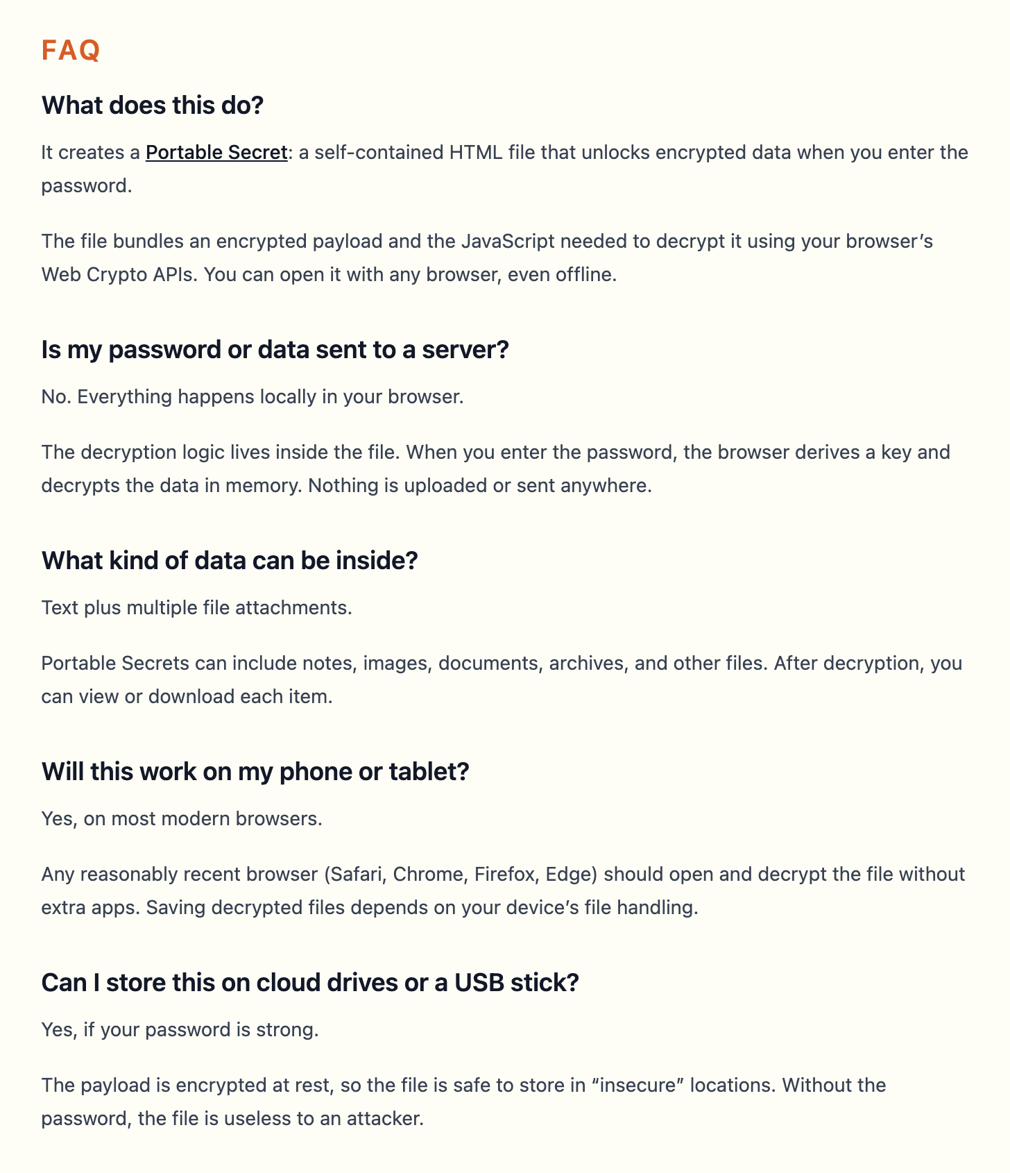 Screenshot 5 of Portable Secret