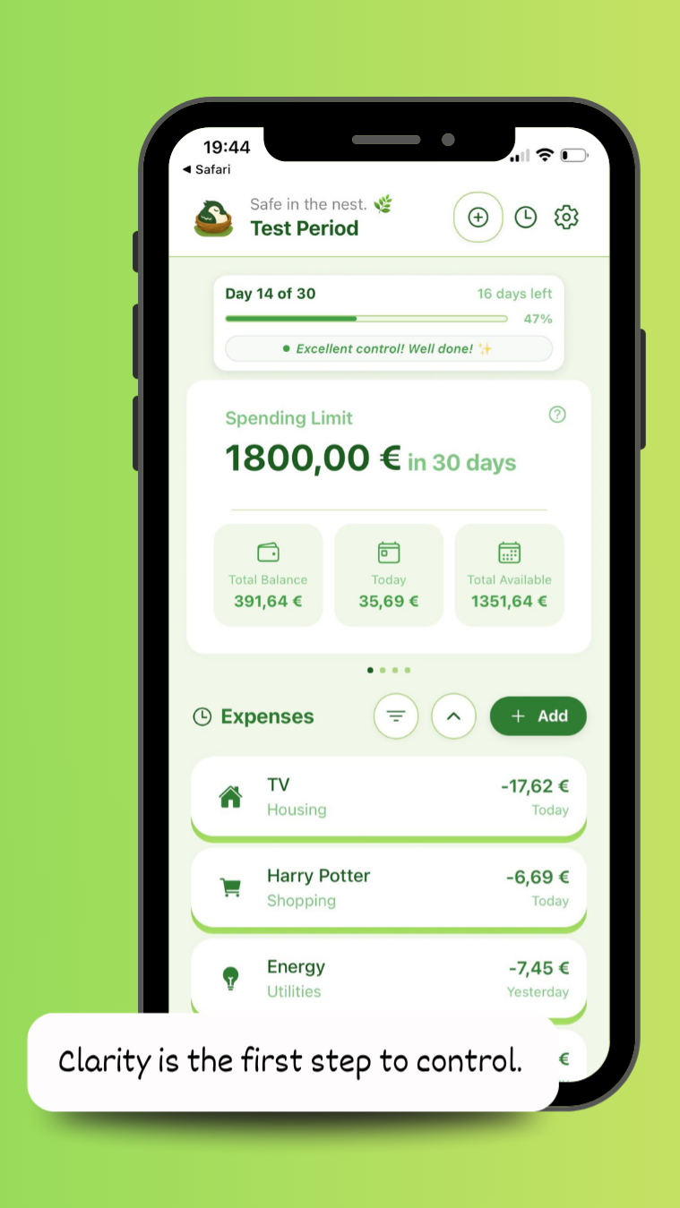 Screenshot 2 of Nestly - Simple Budget Tracker
