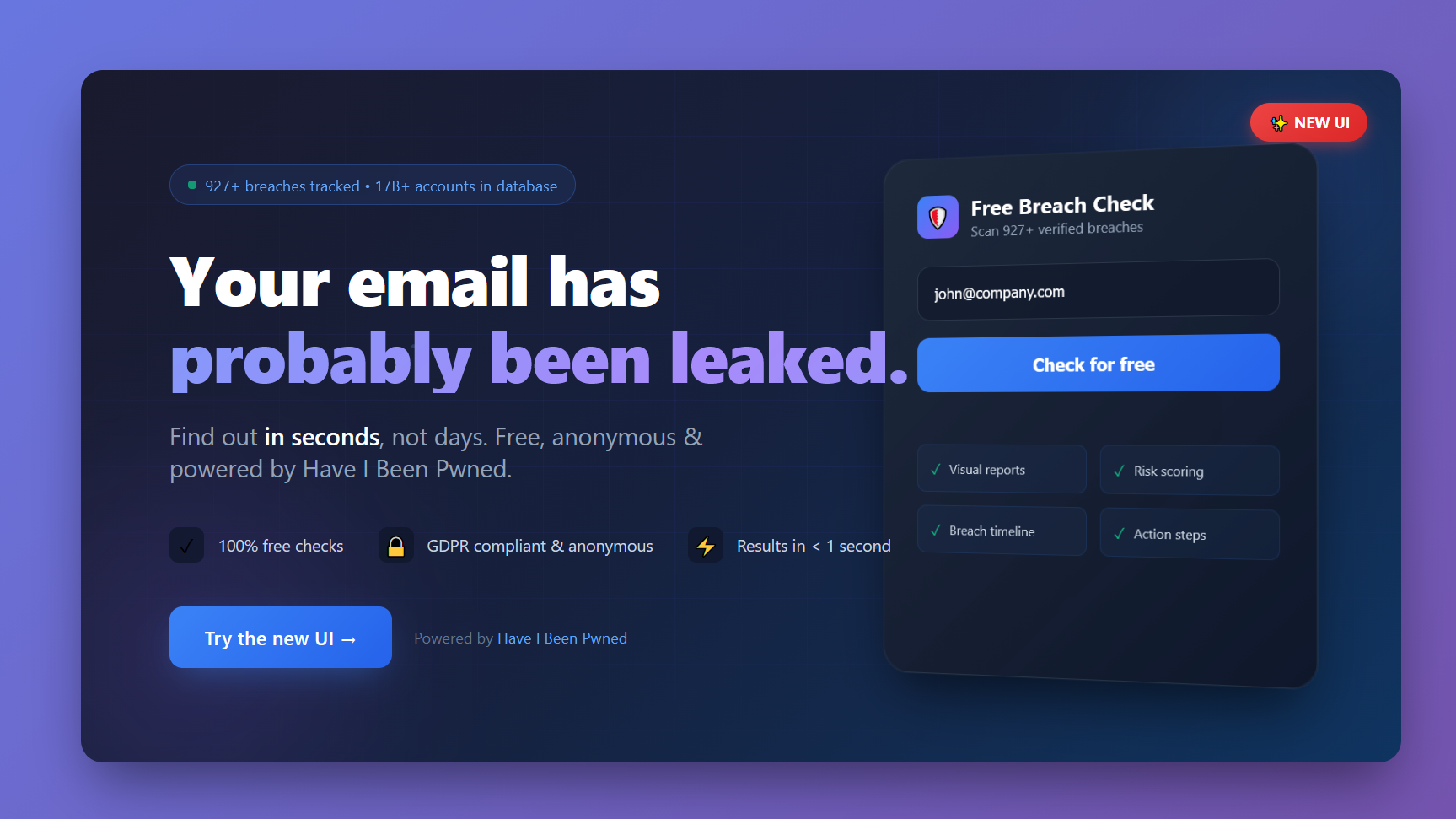 Screenshot 1 of SecurityScore.me