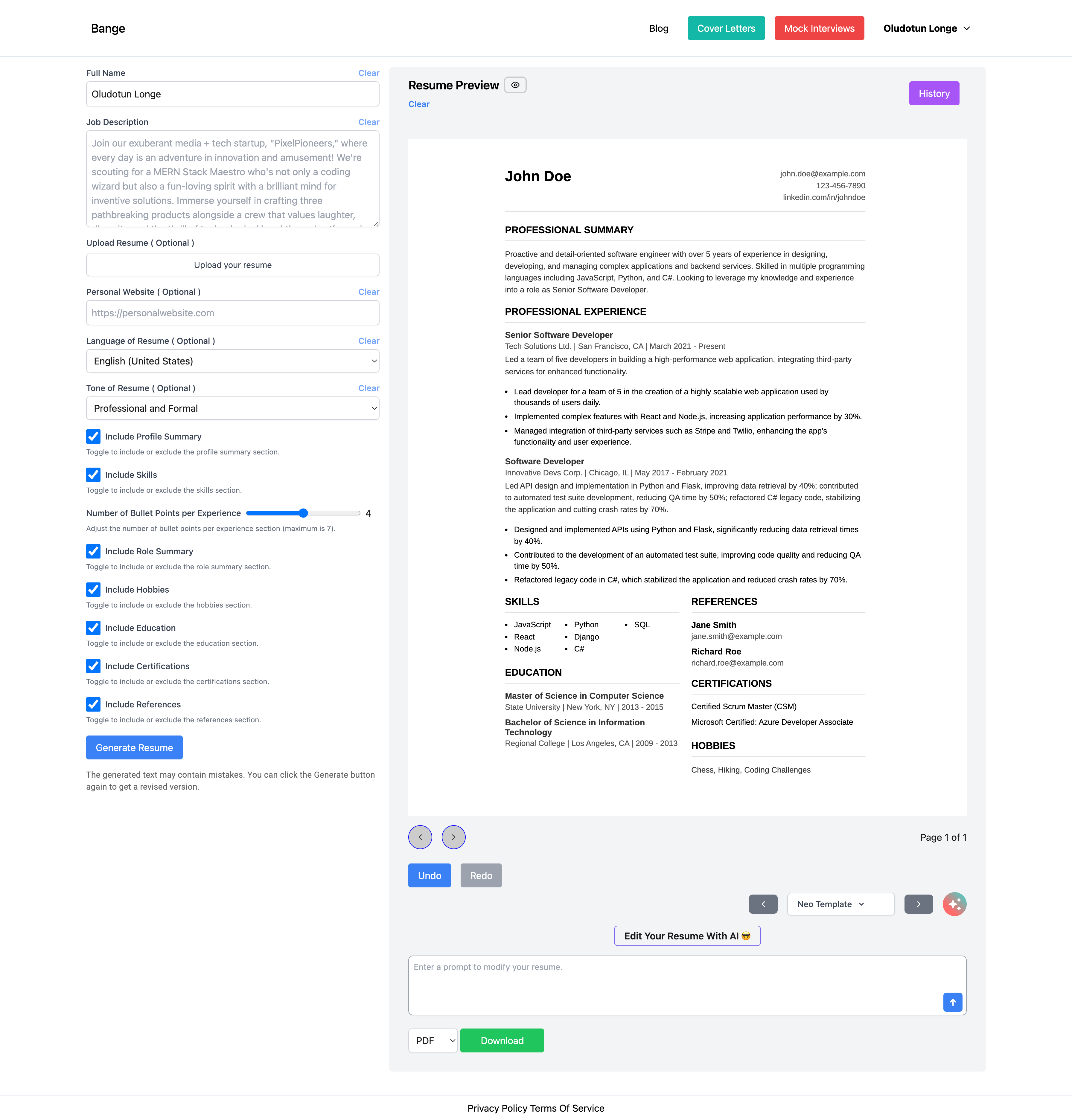 Screenshot 5 of Bange.io - Empower Your Job Applications