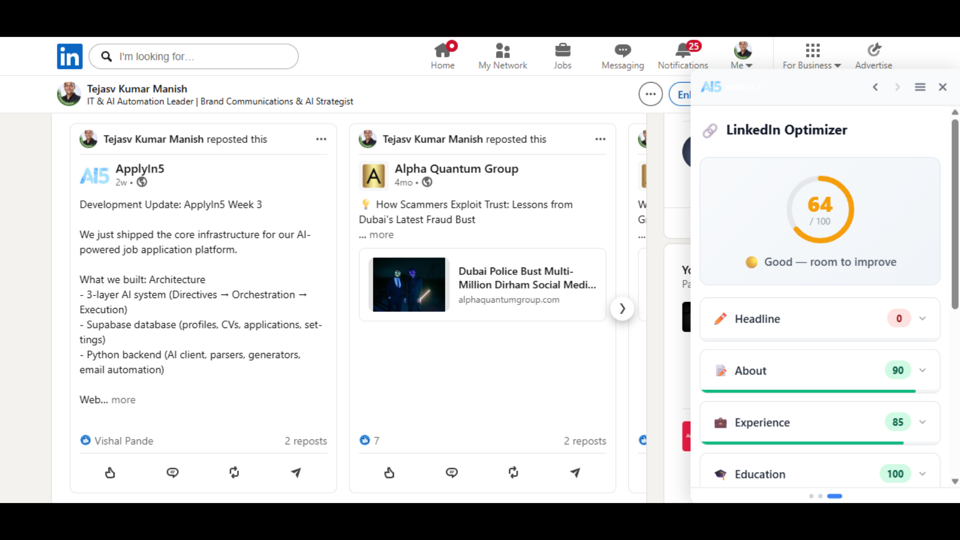 Screenshot 4 of ApplyIn5: Grammarly for Job Applications