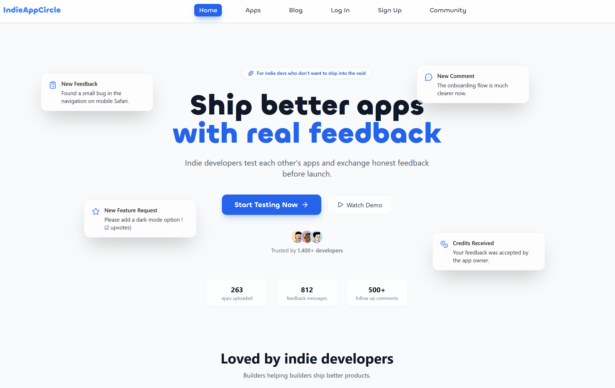 Screenshot 1 of IndieAppCircle