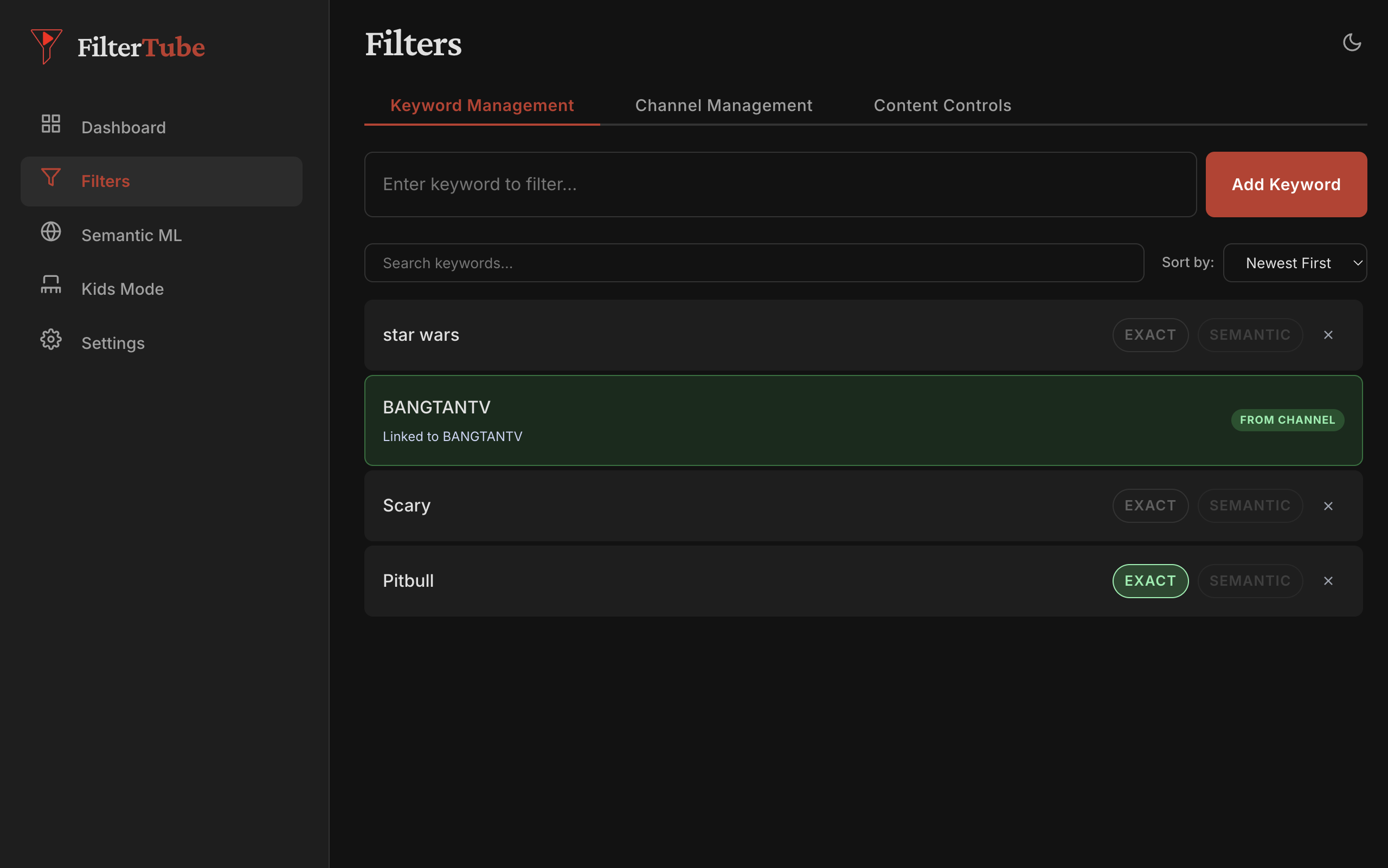 Screenshot 5 of FilterTube