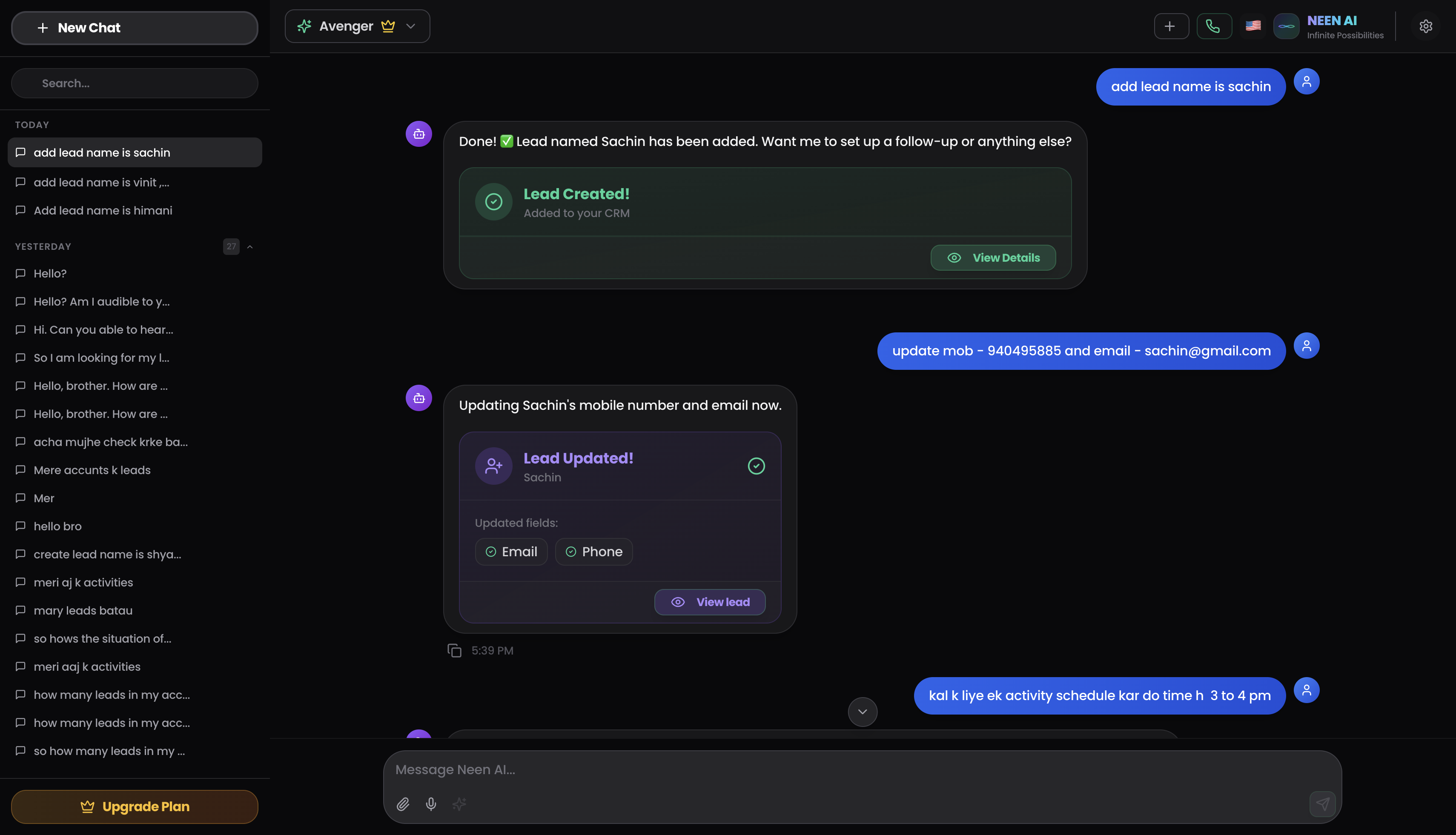 Screenshot 2 of NeeN AI CRM