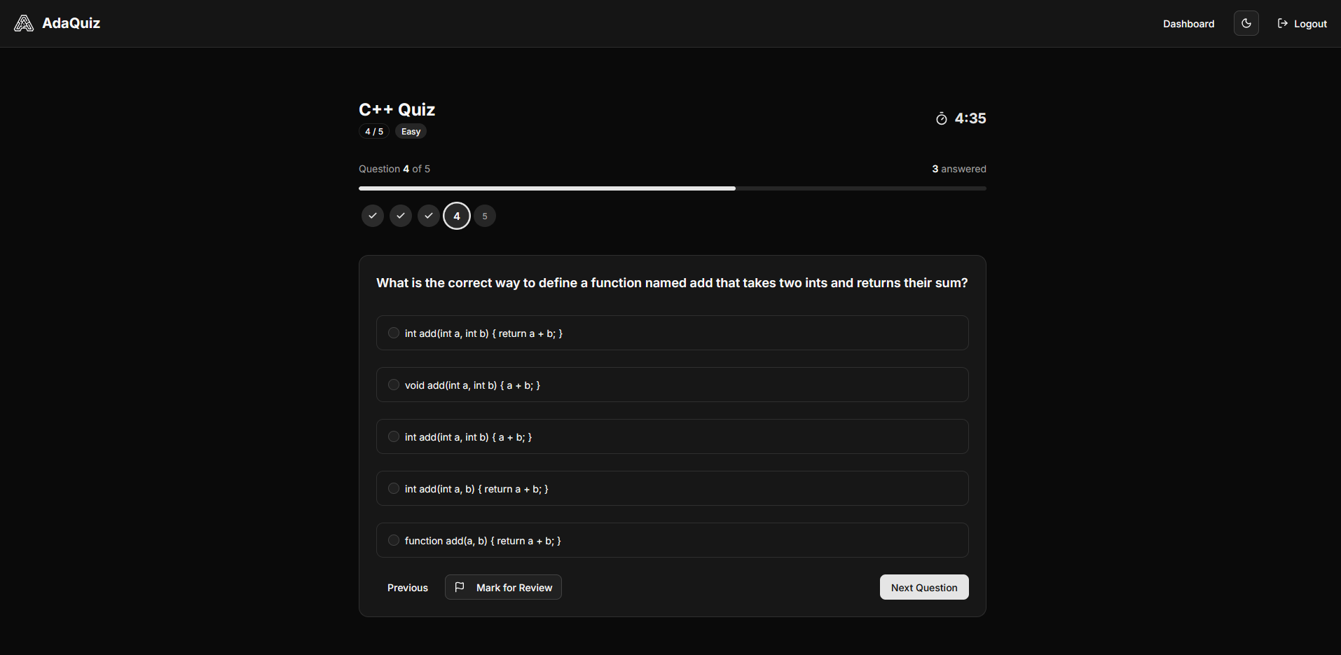 Screenshot 4 of AdaQuiz