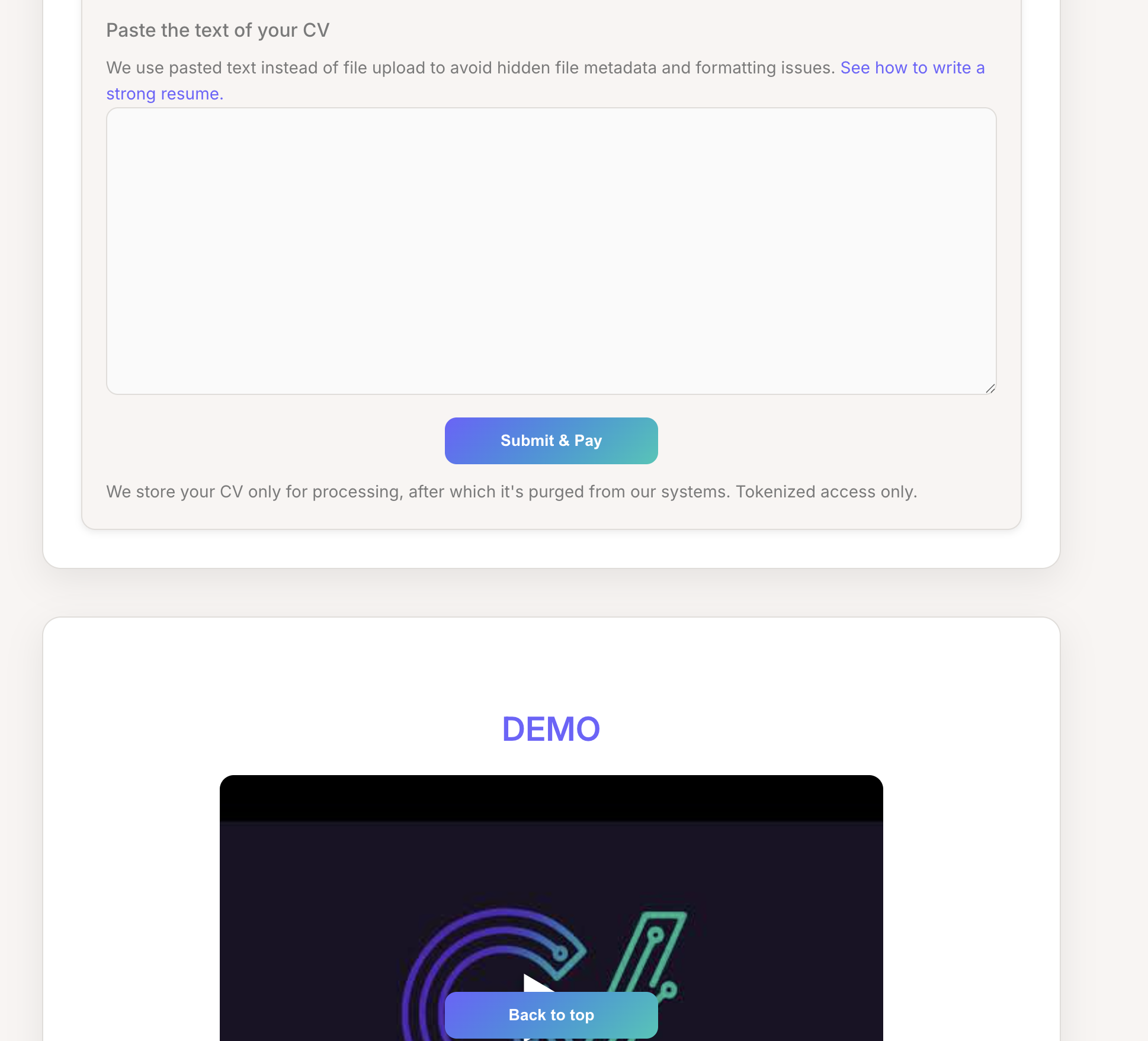 Screenshot 2 of AI CV Optimizer