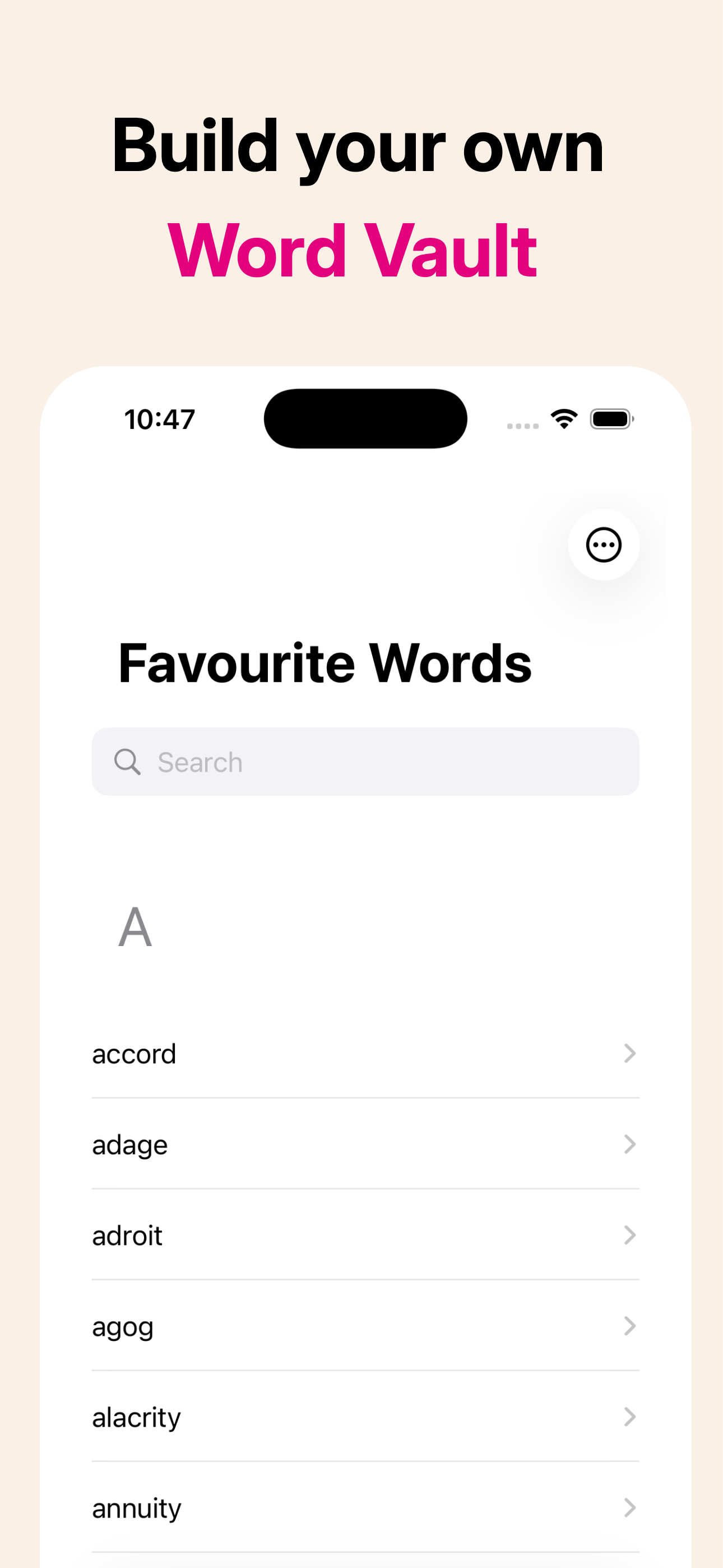 Screenshot 2 of Word Vault