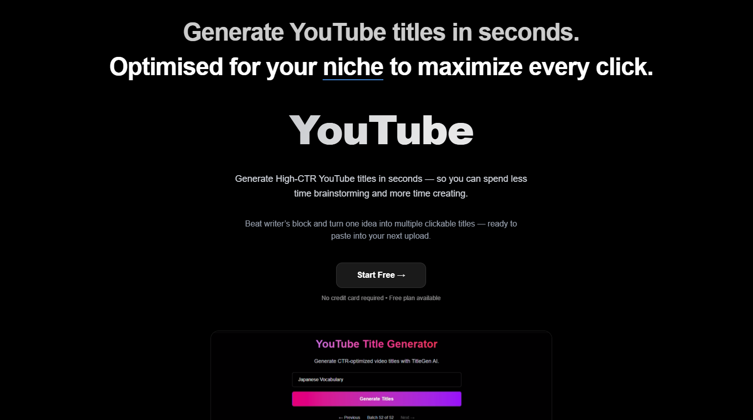 Screenshot 1 of TitleGen