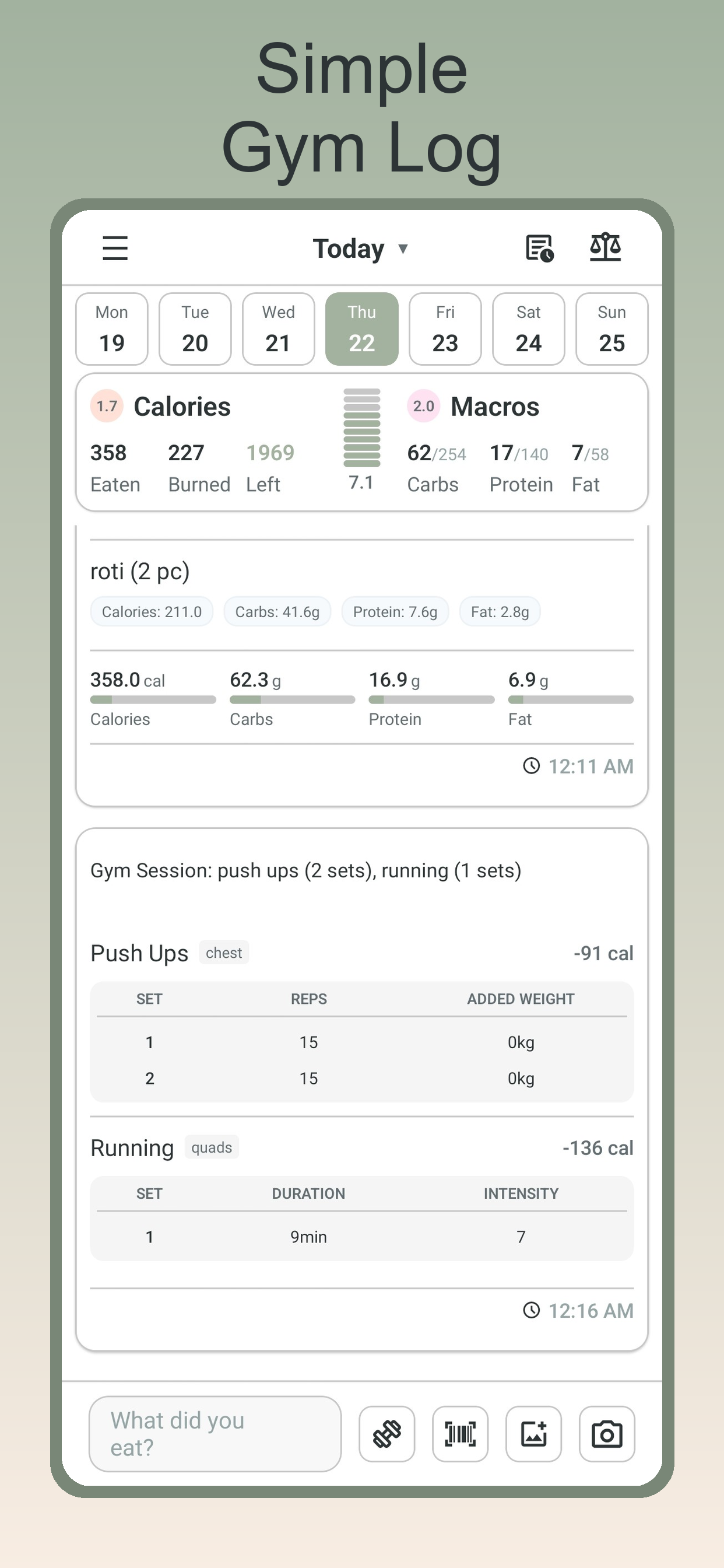 Screenshot 6 of Caloriva: AI Calorie & Gym Tracker