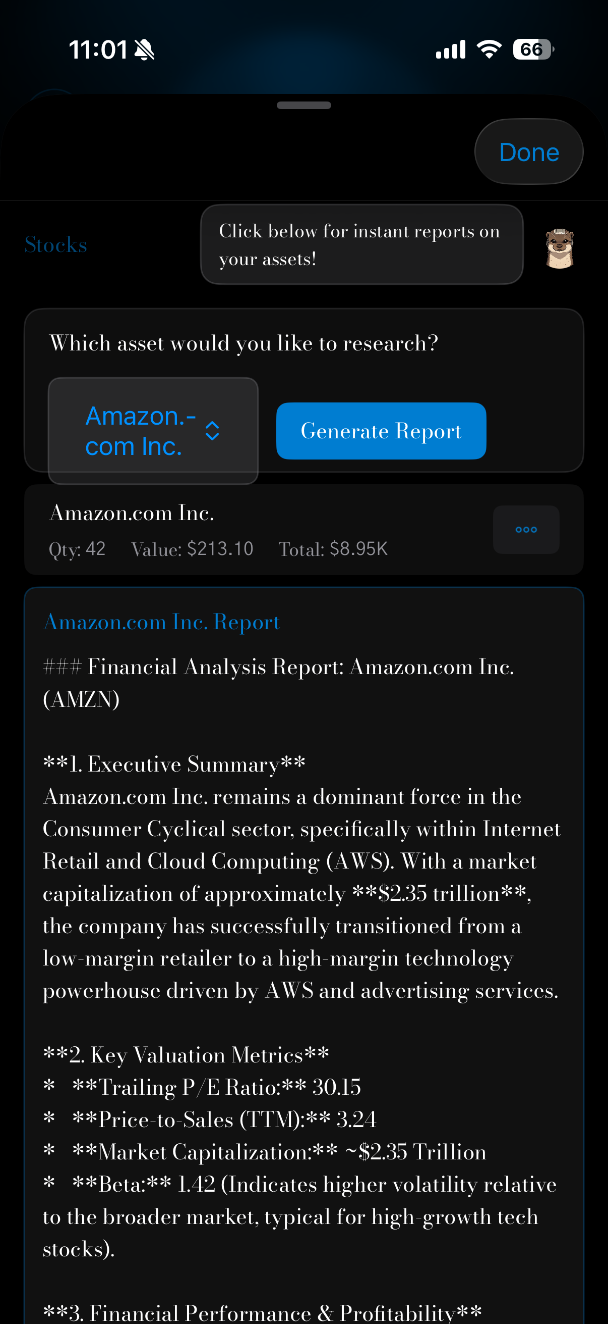 Screenshot 1 of OtterQuant App