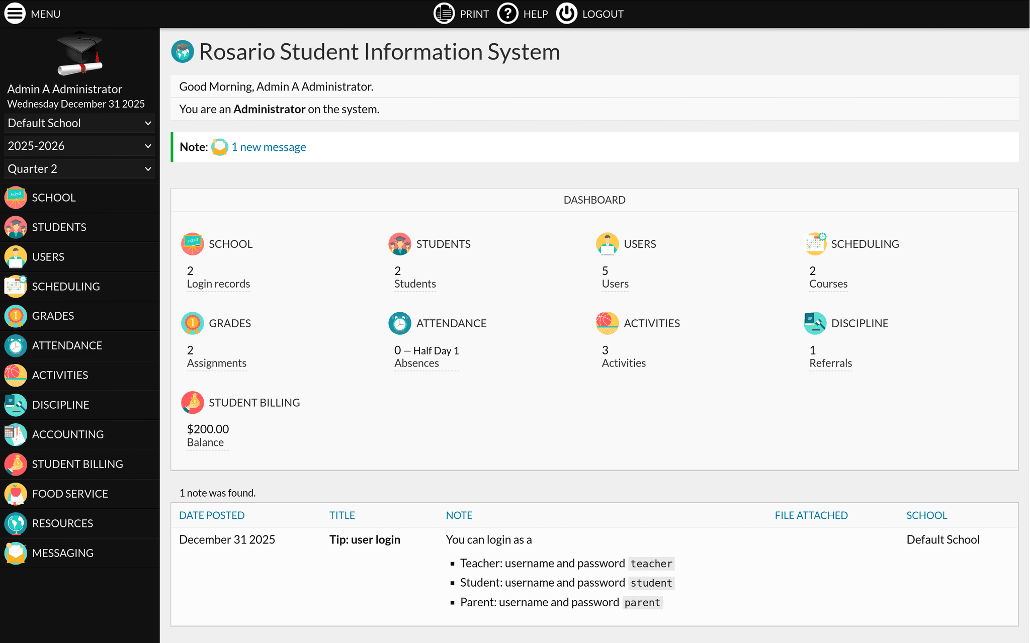 Screenshot 2 of RosarioSIS