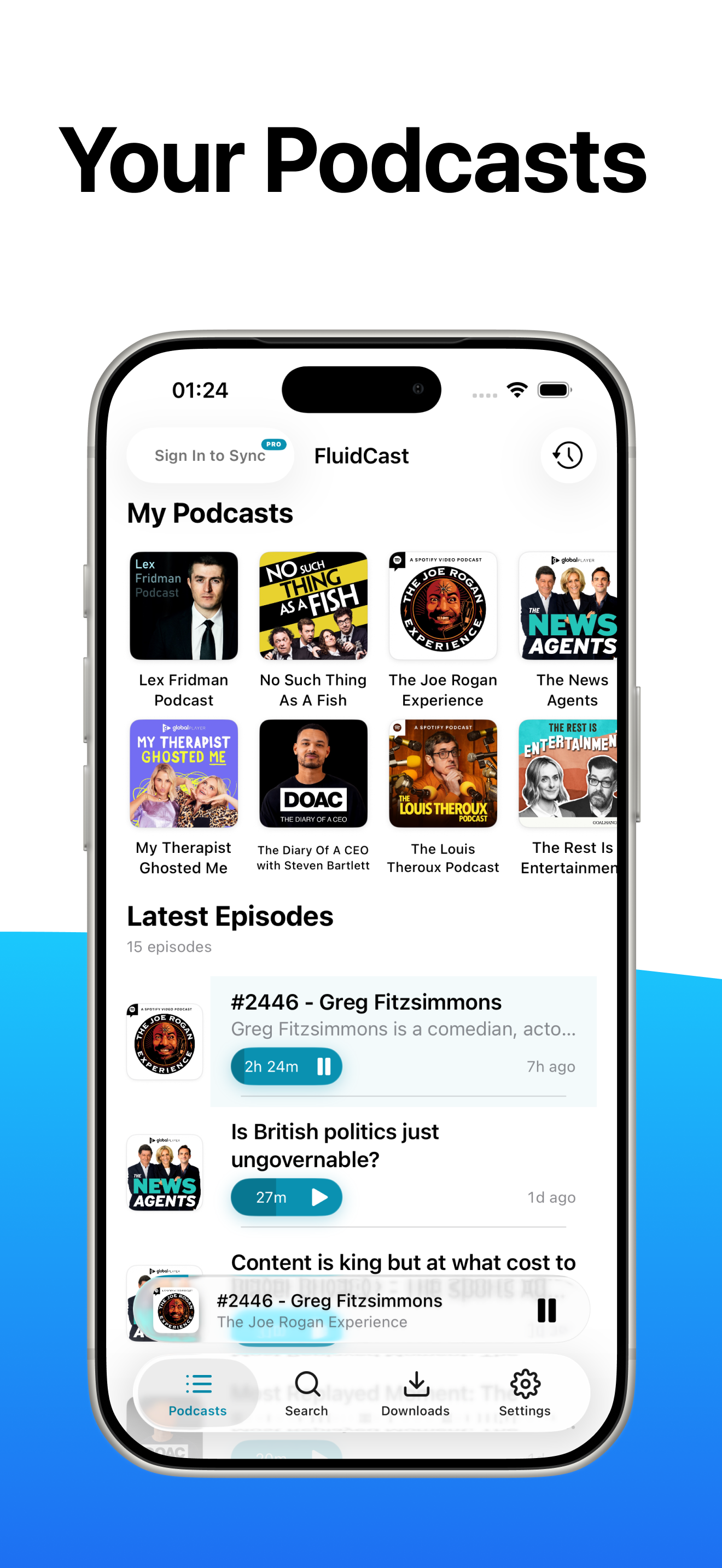 Screenshot 2 of FluidCast - Podcast Player