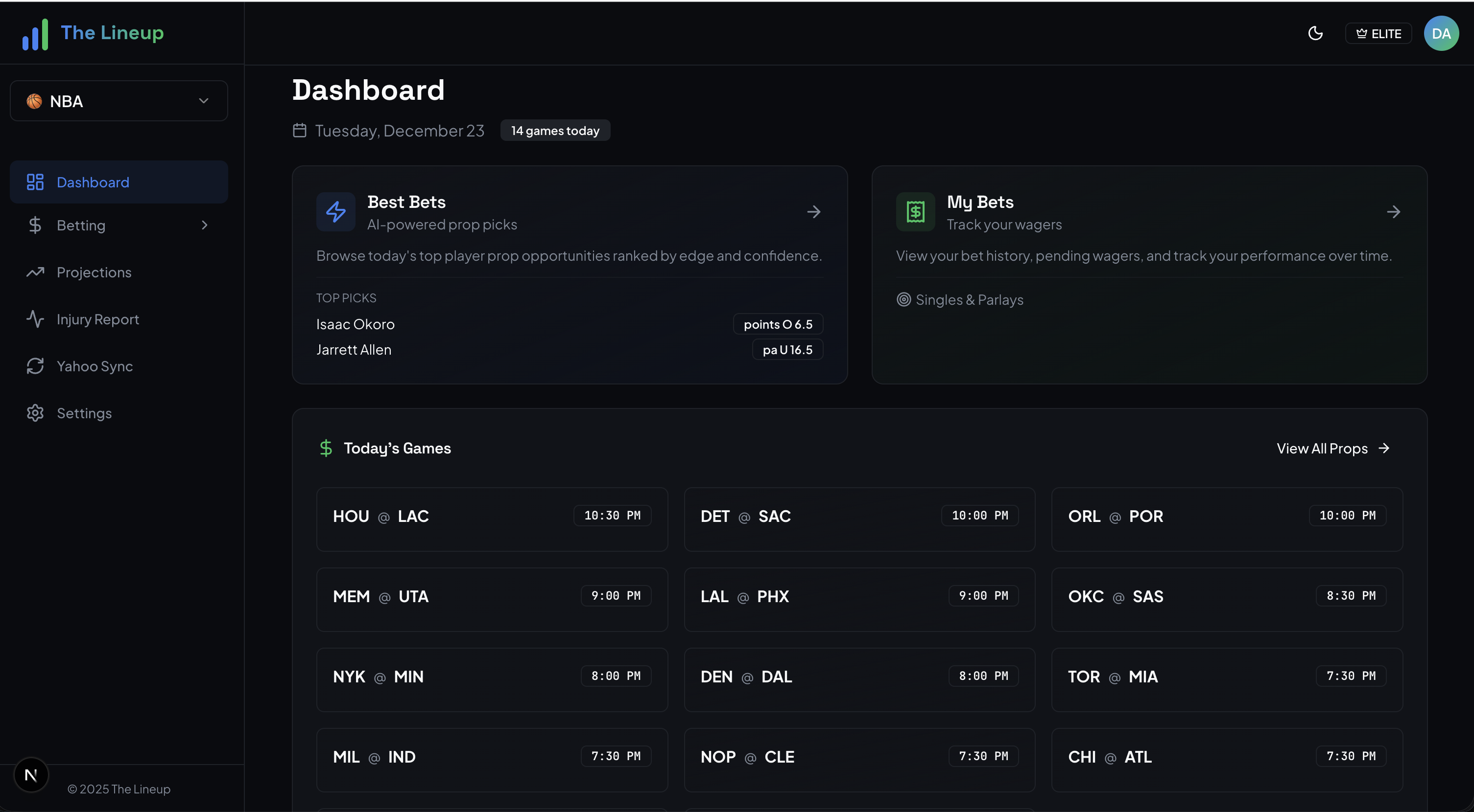 Screenshot 1 of THE LINEUP