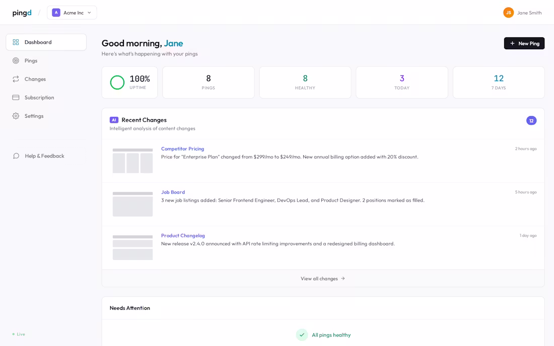 Screenshot 3 of pingd