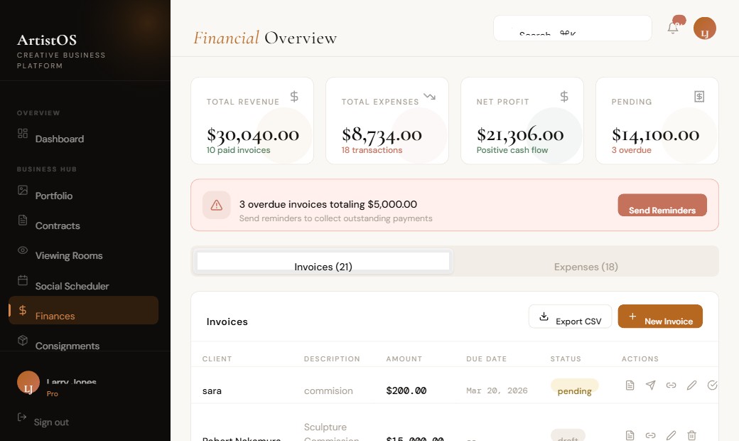 Screenshot 1 of ArtistOS
