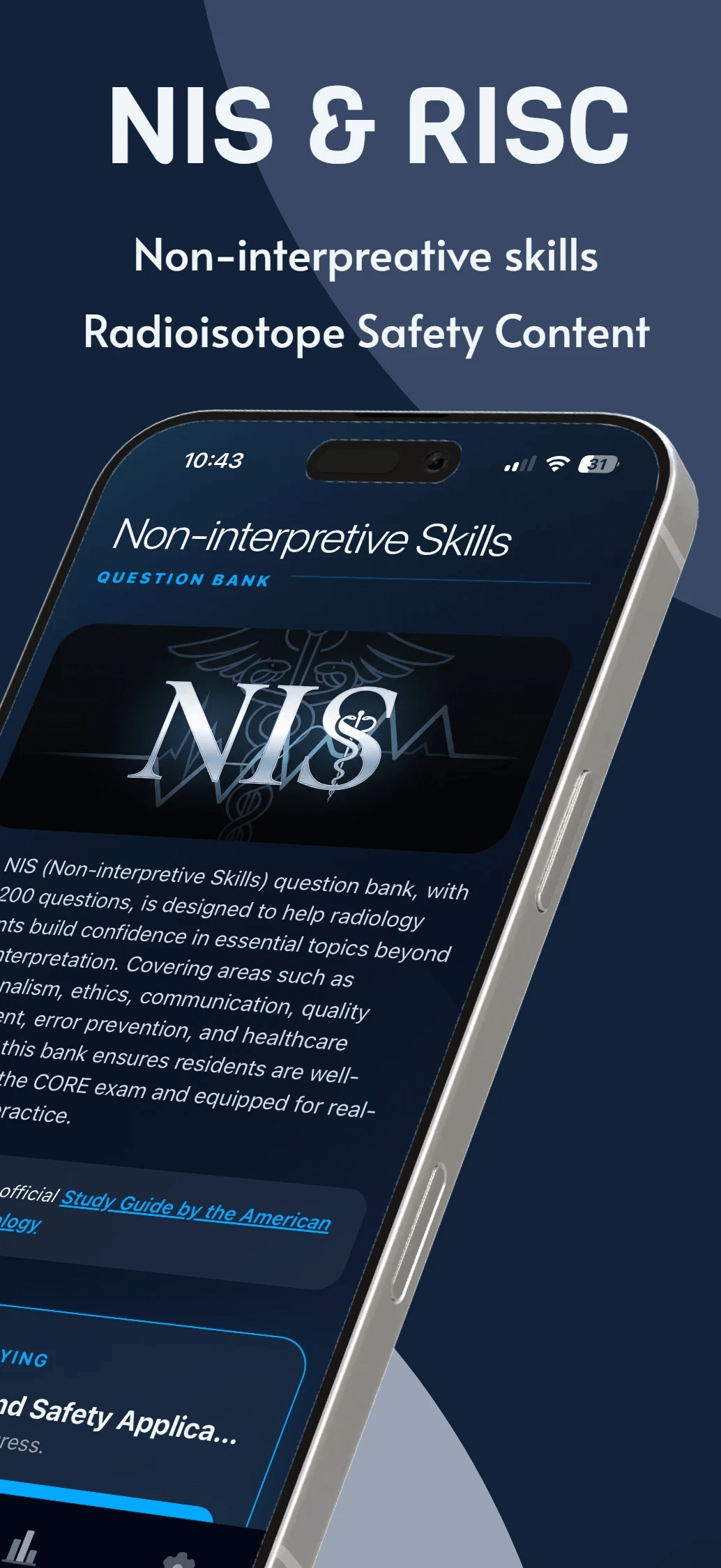 Screenshot 1 of Radiology Core QBank: NIS & RISC