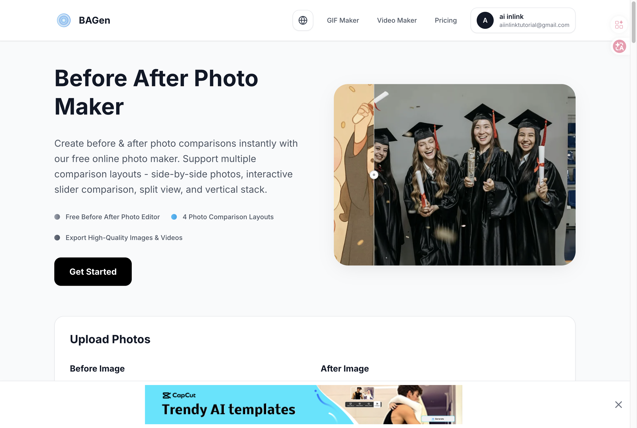 Screenshot 1 of Before After Photo Maker