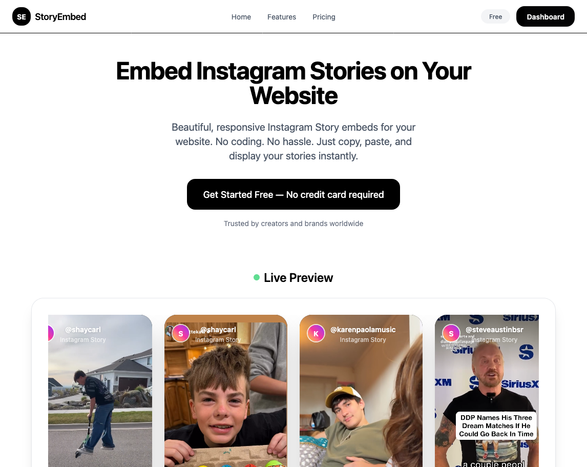 Screenshot 2 of Instagram Story Embed Html Iframe