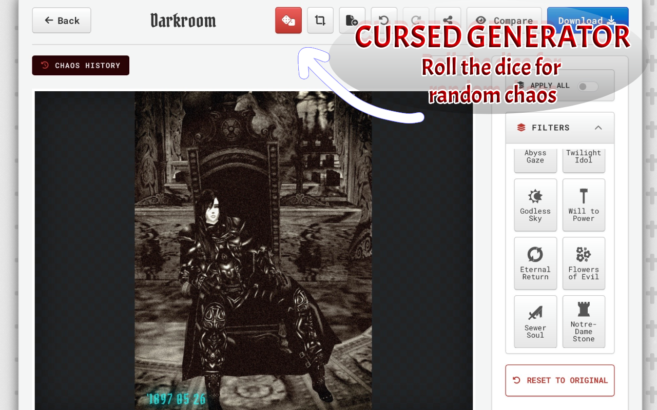 Screenshot 4 of RawVamp: Dark Aesthetic Photo Editor Y2K