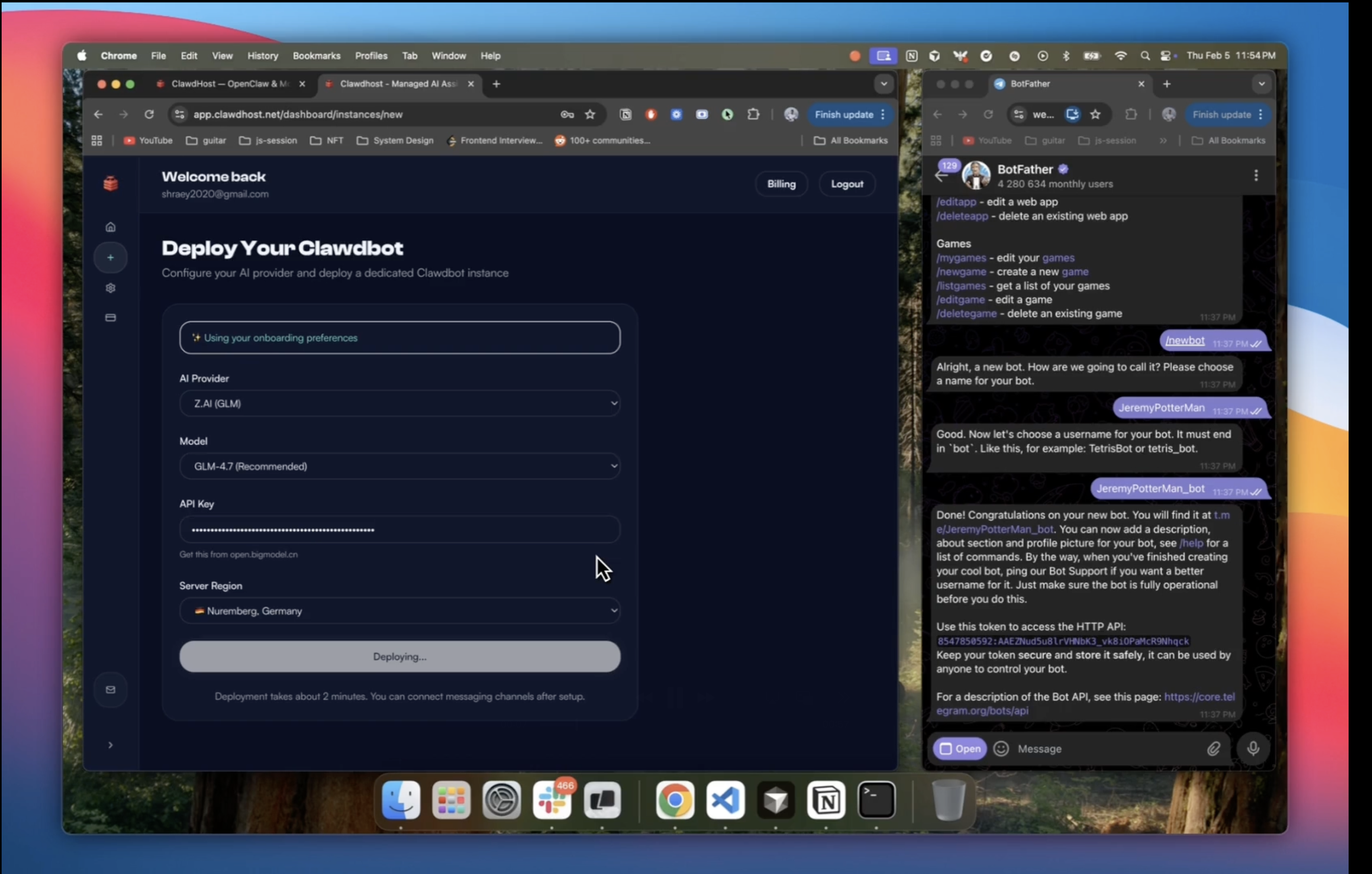 Screenshot 2 of ClawdHost