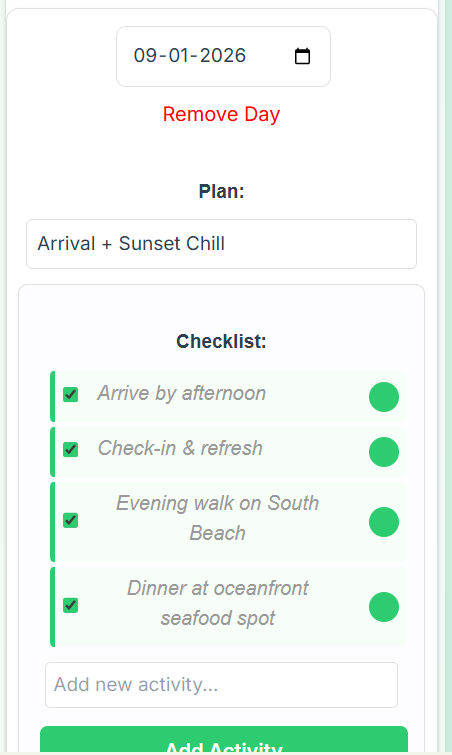 Screenshot 1 of Travel checklist PDF Generator