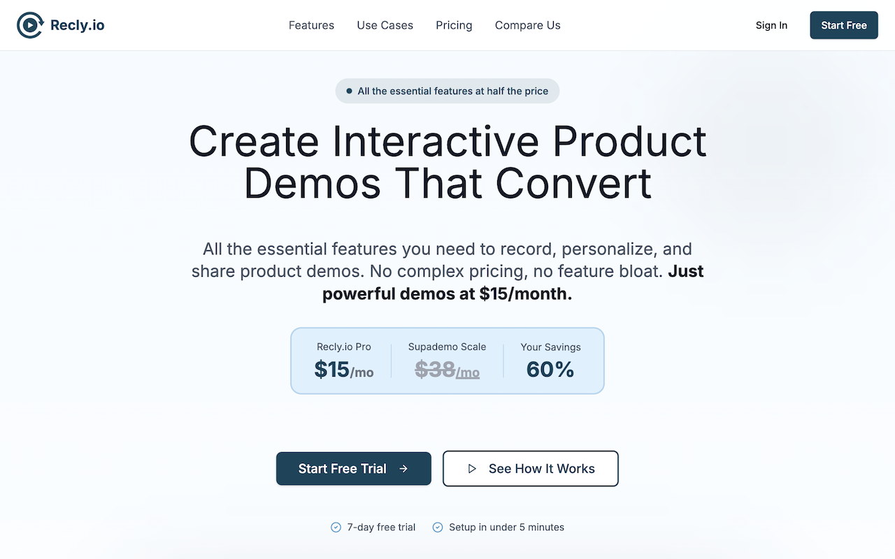 Screenshot 1 of Recly.io