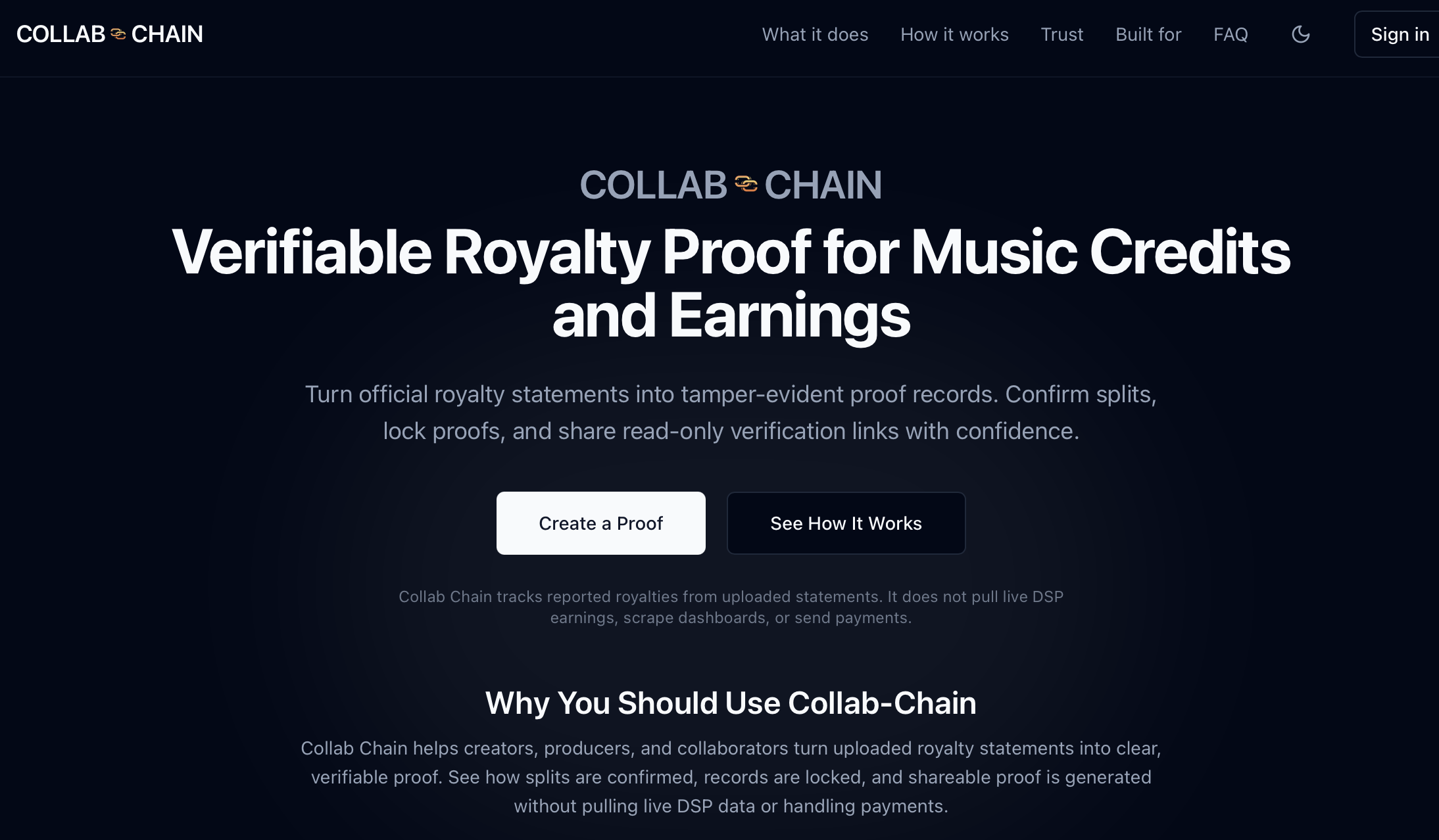 Screenshot 1 of Collab Chain
