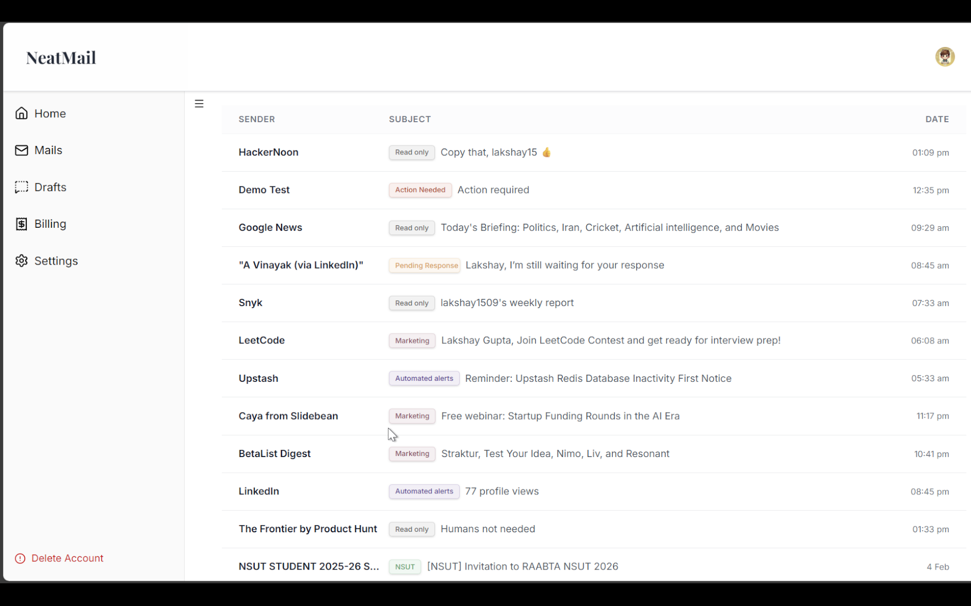 Screenshot 6 of NeatMail