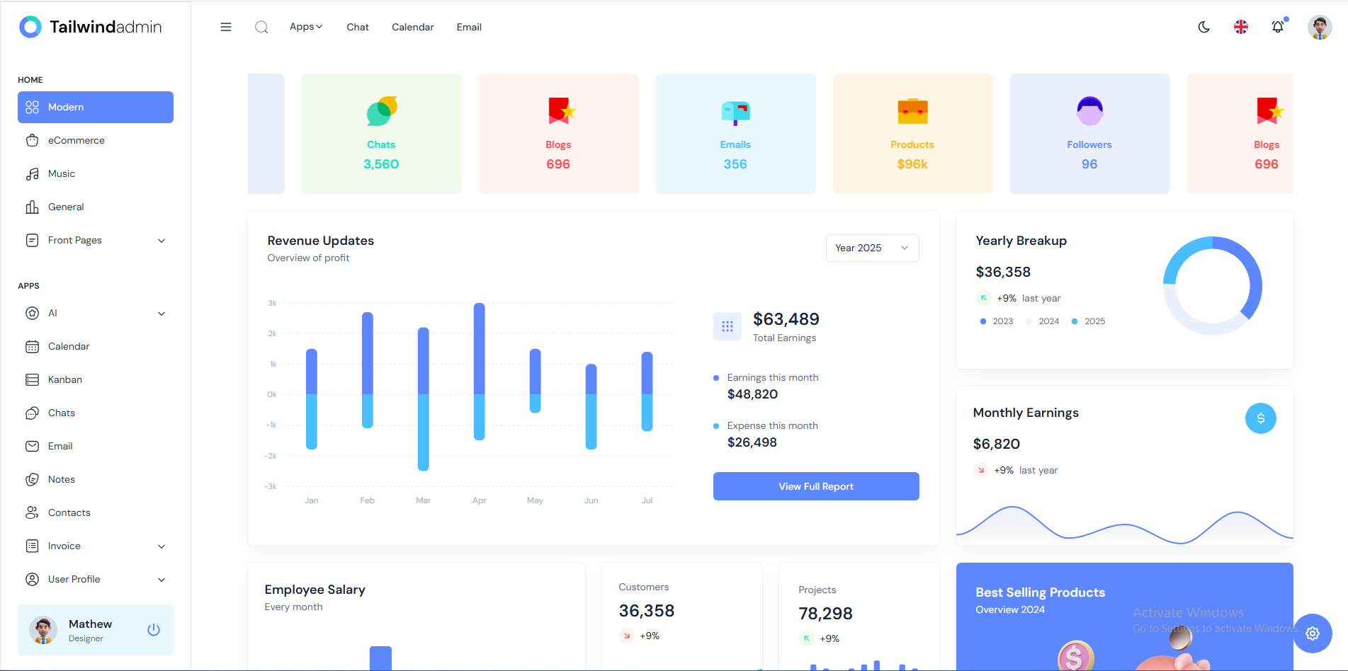 Screenshot 2 of Tailwindadmin