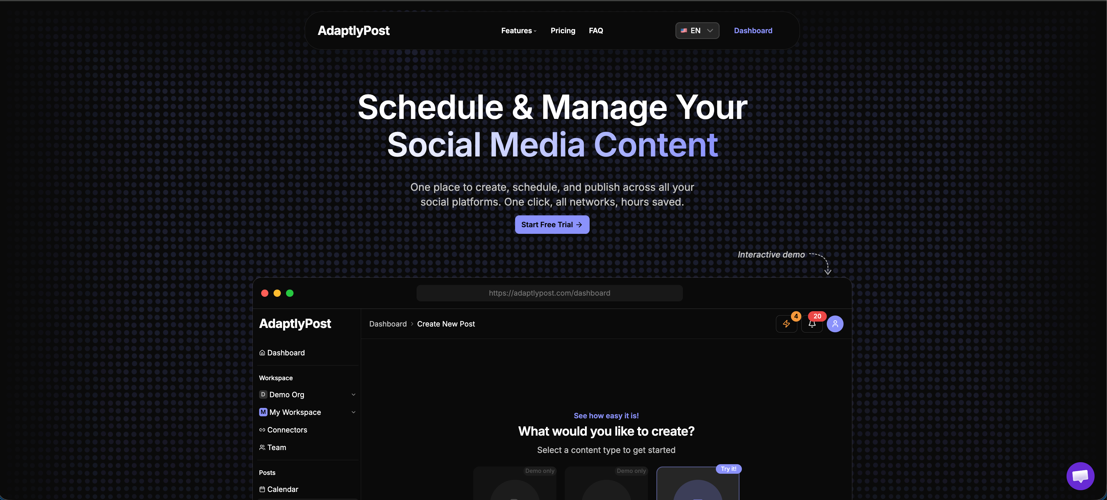 Screenshot 1 of AdaptlyPost