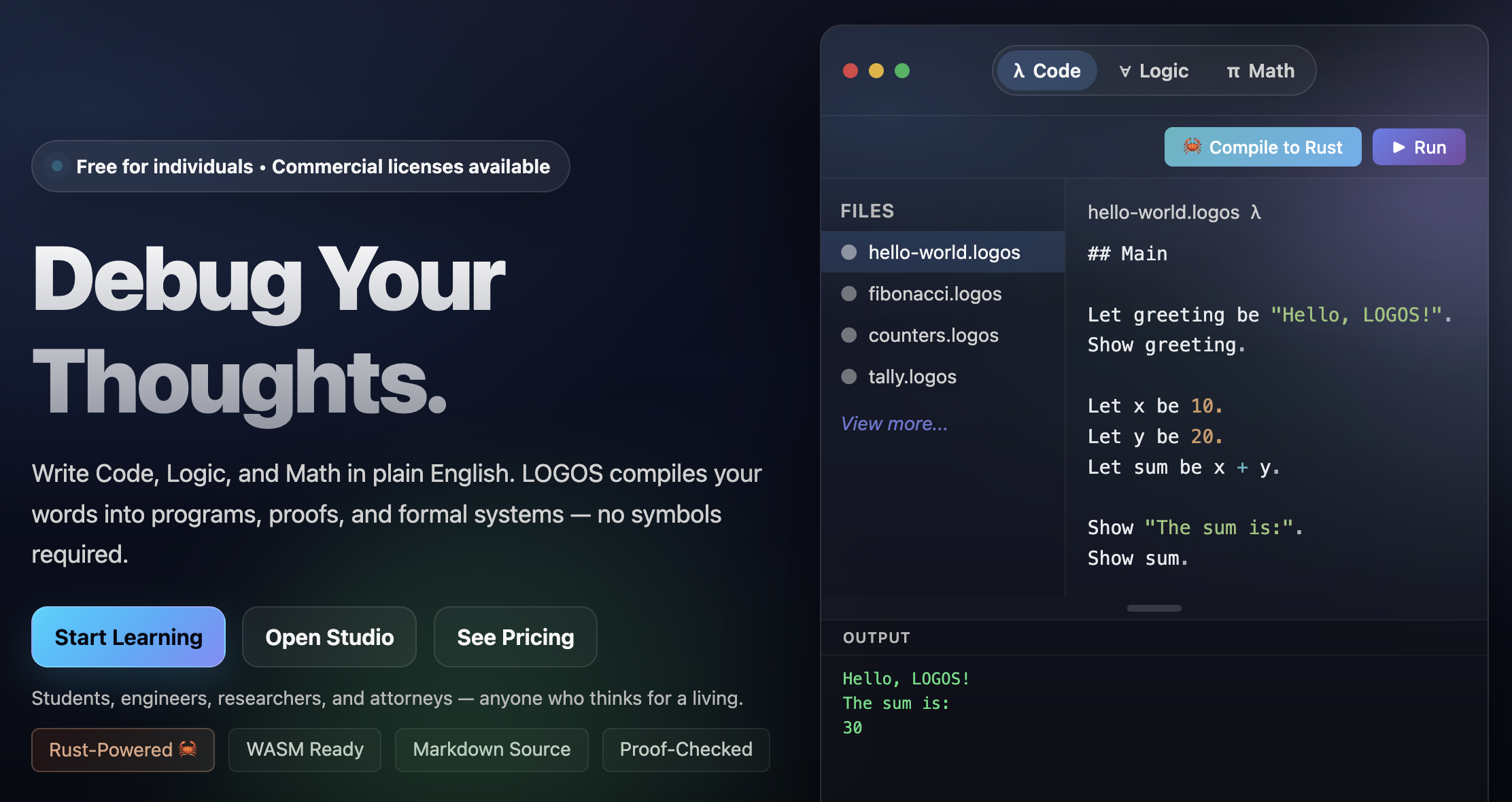 Screenshot 1 of LOGICAFFEINE