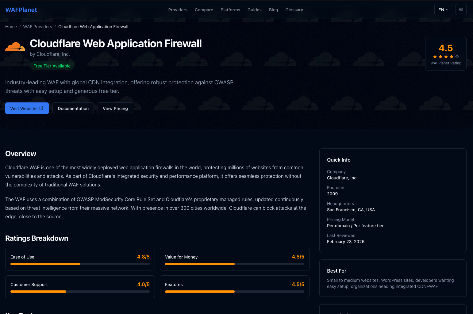Screenshot 2 of WAFPlanet