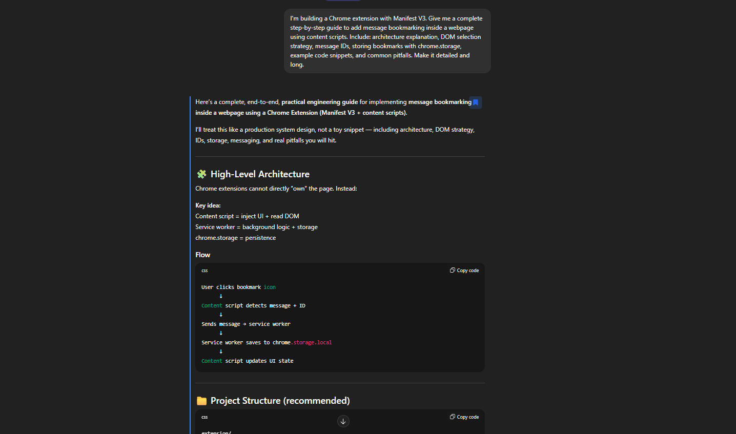 Screenshot 2 of ScrollMark AI Chat Bookmarks