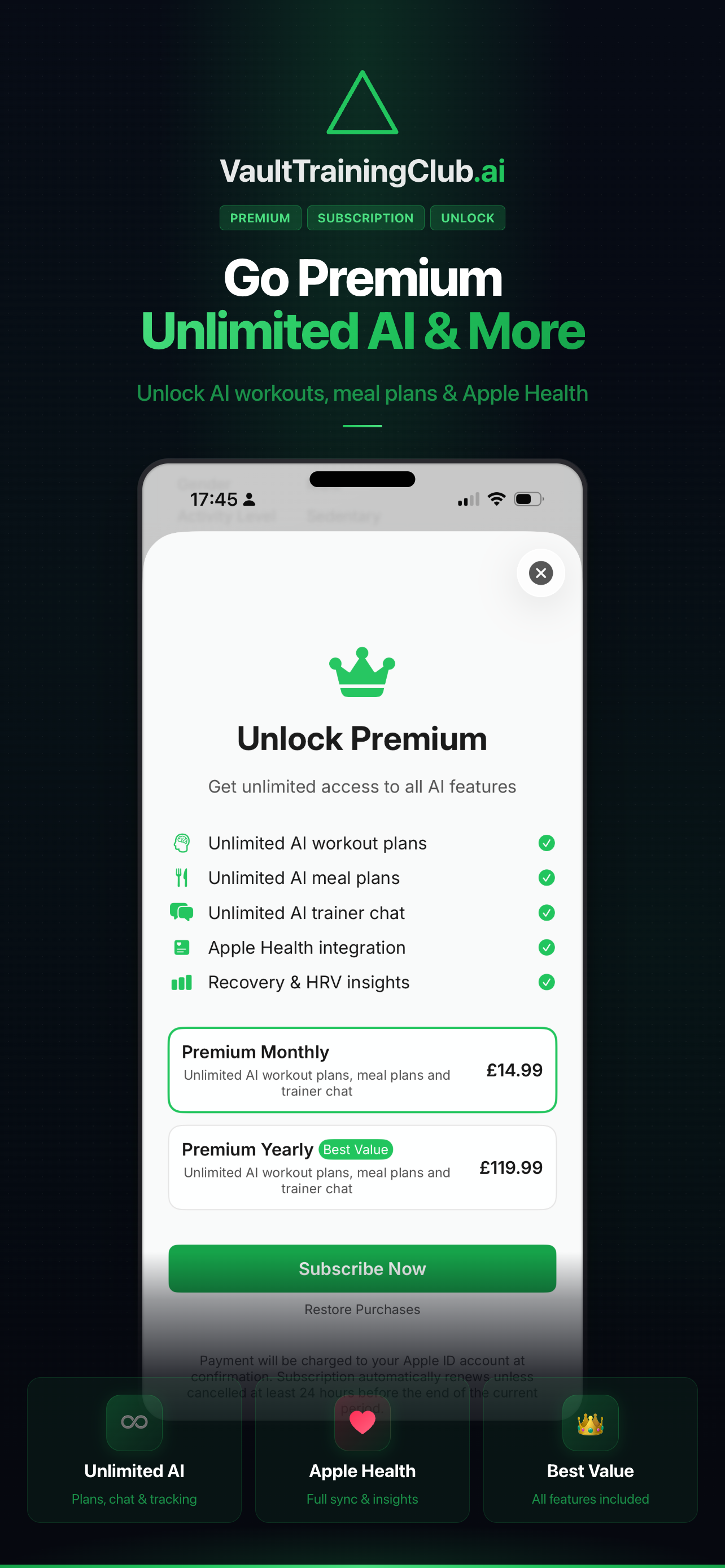 Screenshot 3 of VaultTrainingClub.ai