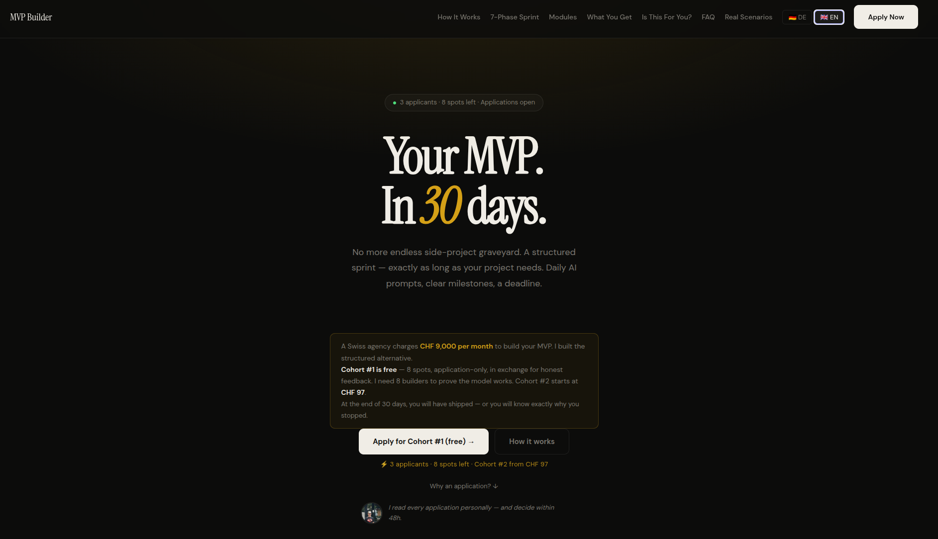 Screenshot 1 of MVP Builder