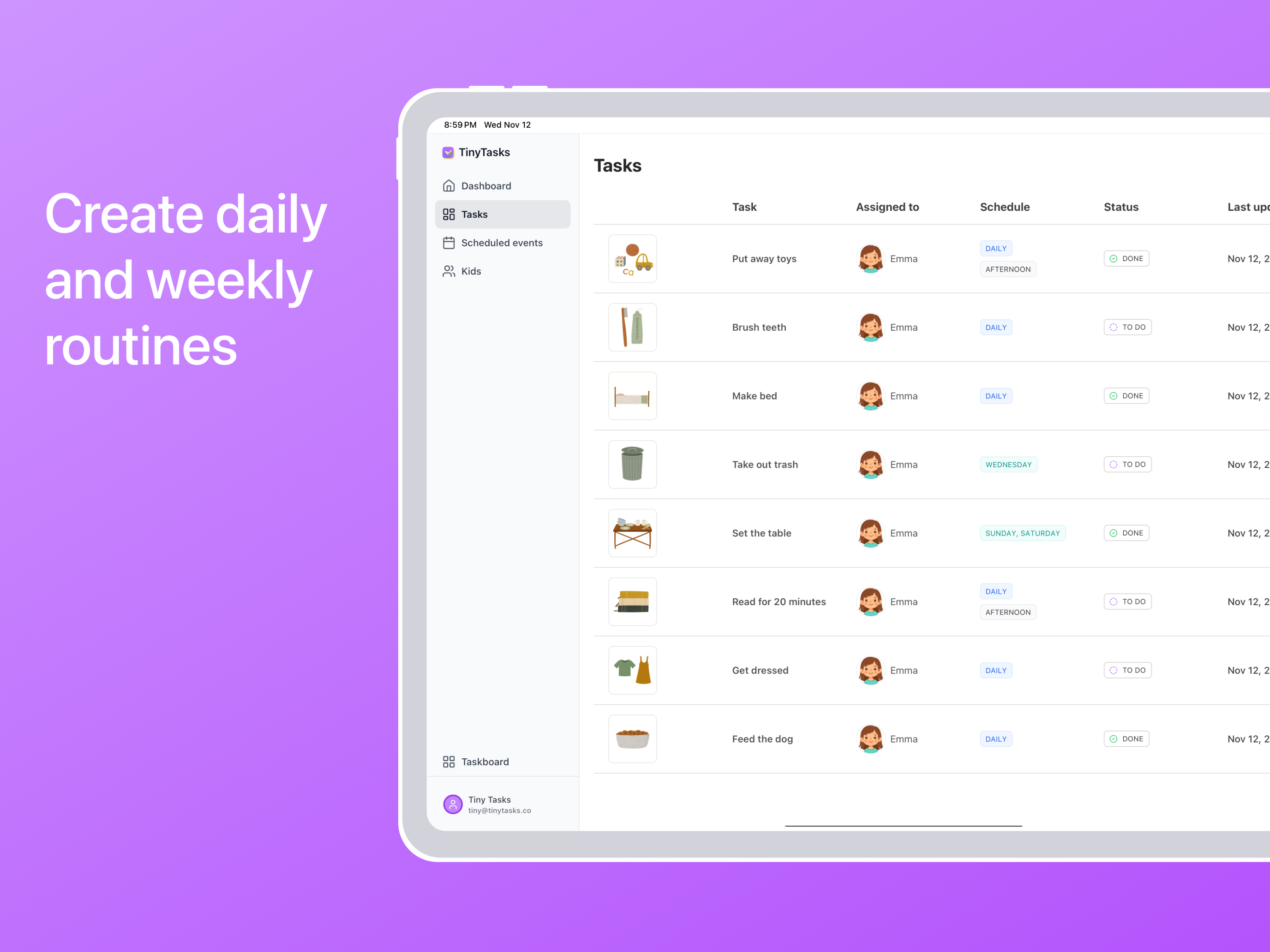 Screenshot 1 of TinyTasks