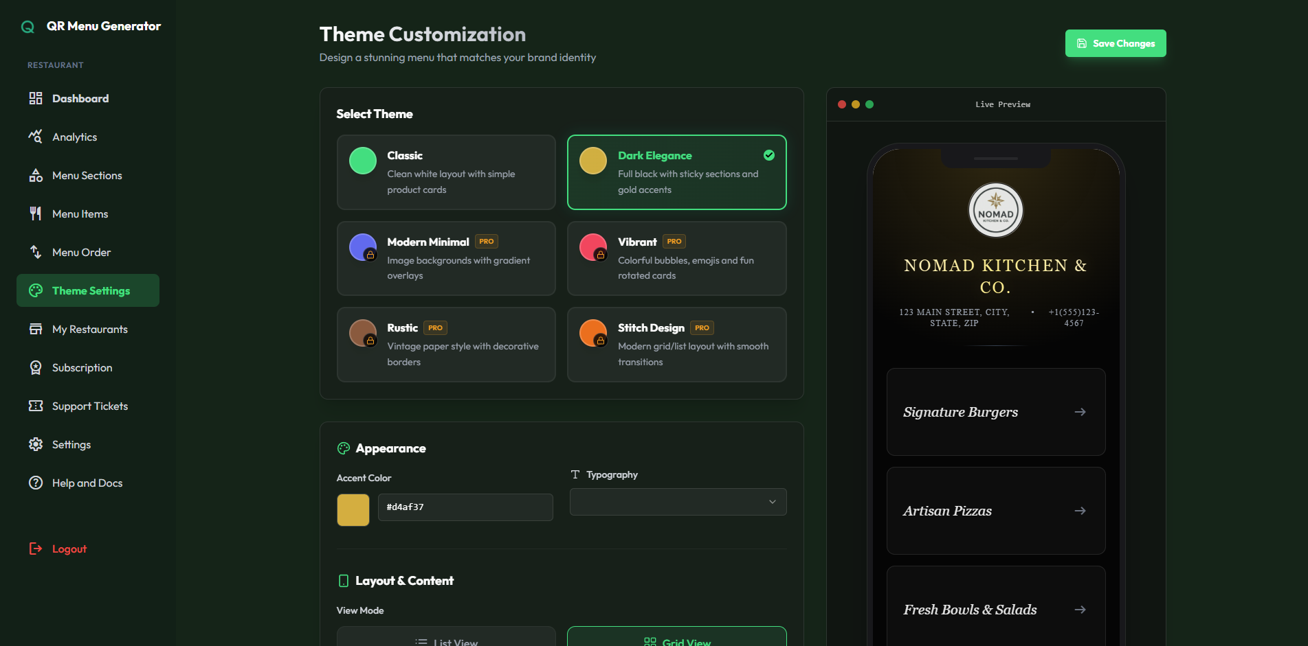 Screenshot 1 of QR Menu Generator