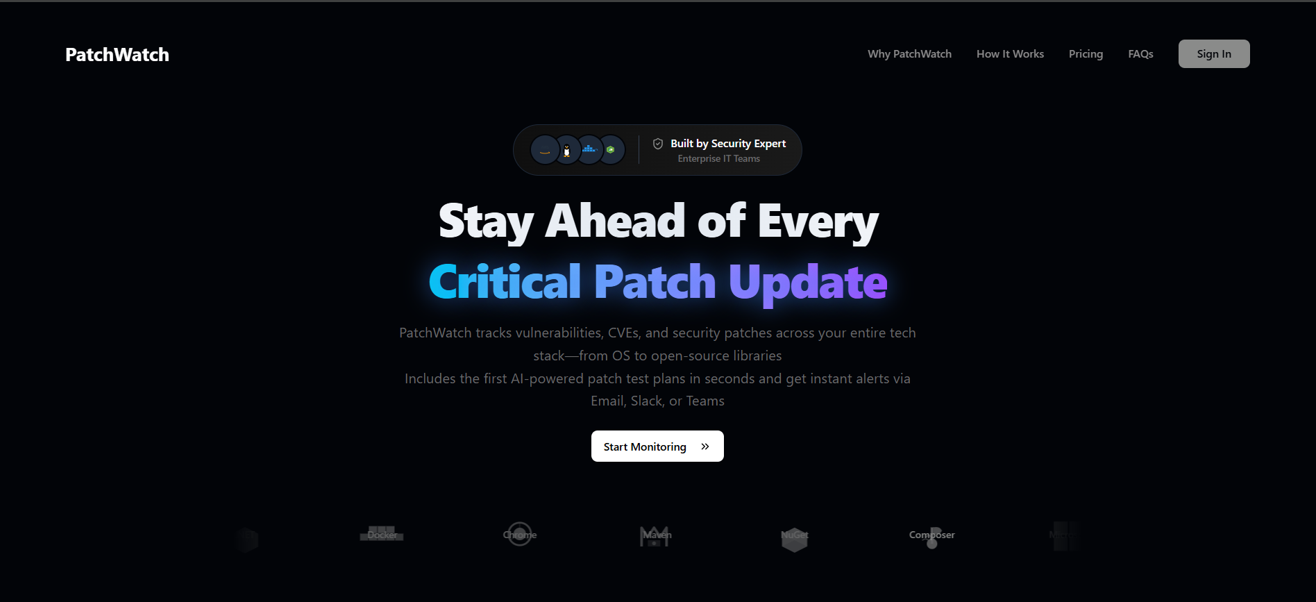 Screenshot 1 of PatchWatch