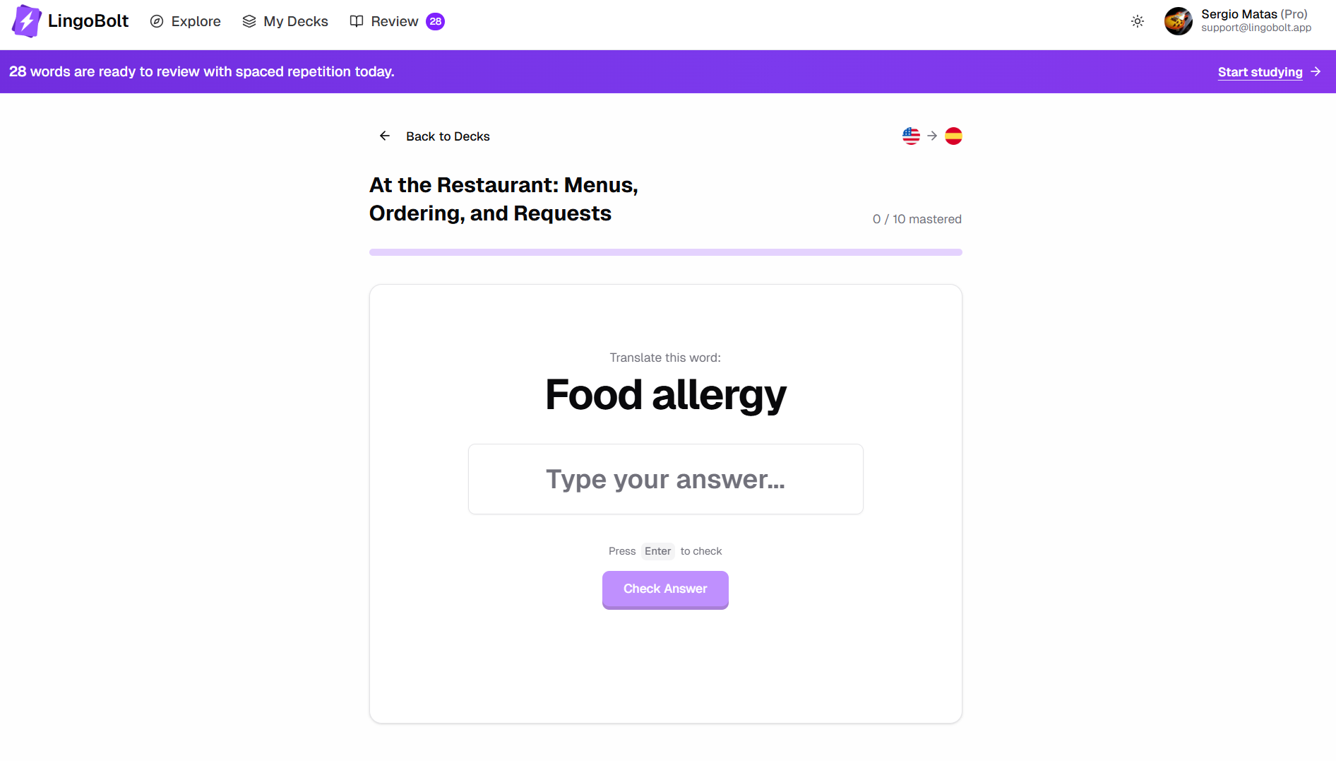 Screenshot 3 of LingoBolt