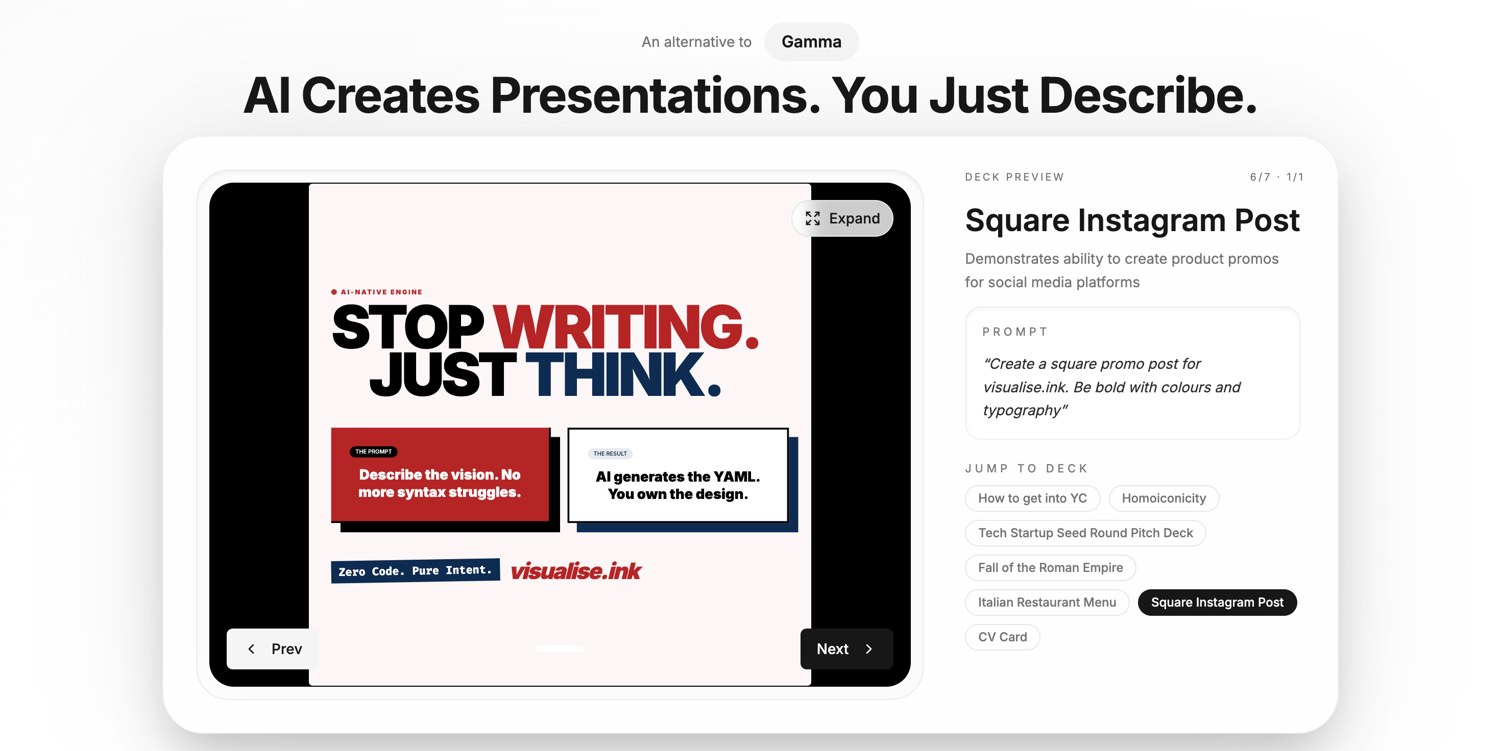 Screenshot 1 of visualise.ink