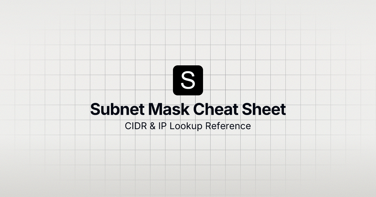 Screenshot 1 of Subnet Mask Cheat Sheet