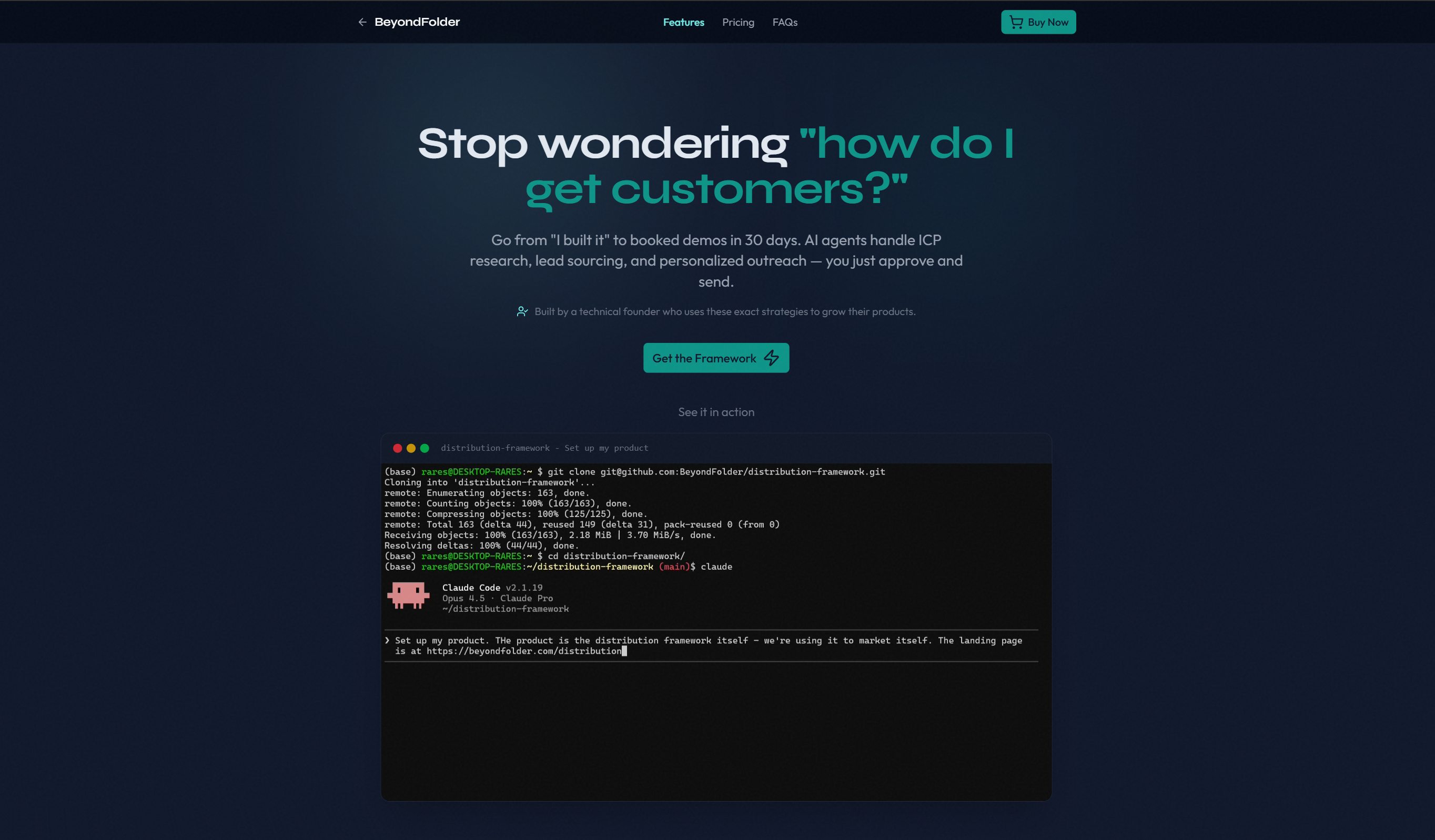 Screenshot 1 of Claude Code Distribution Framework