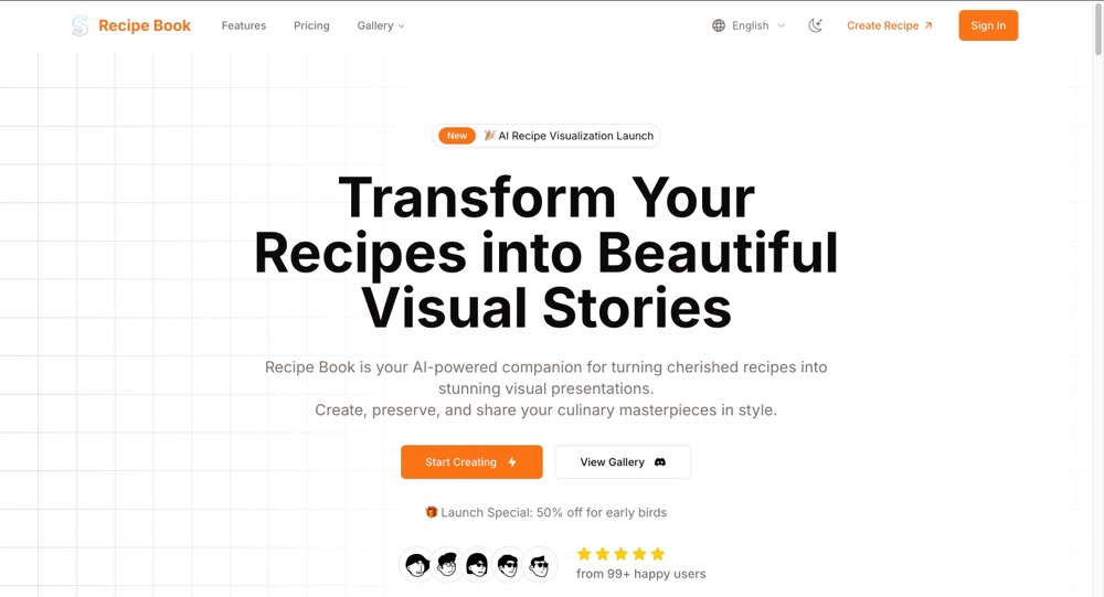 Screenshot 1 of AI Recipe Book Generator