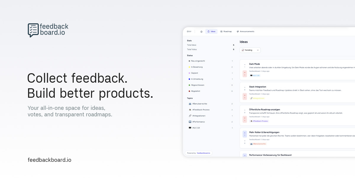 Screenshot 1 of Feedbackboard