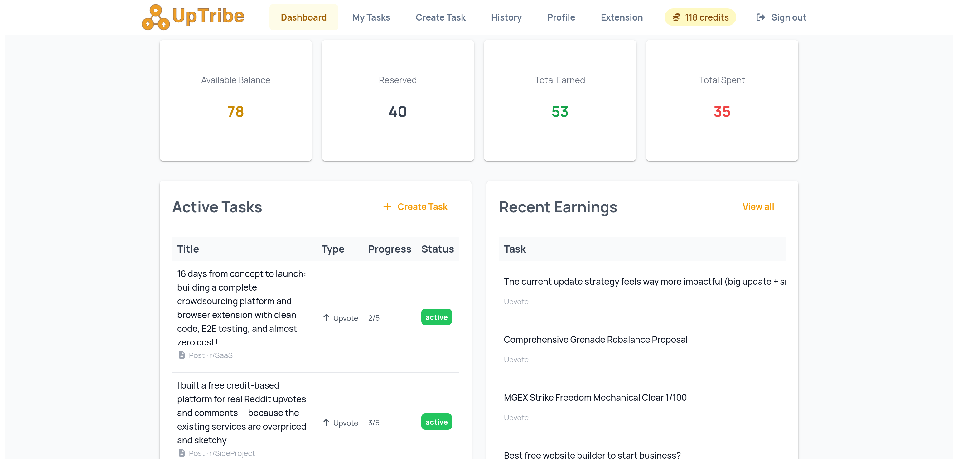Screenshot 1 of UpTribe