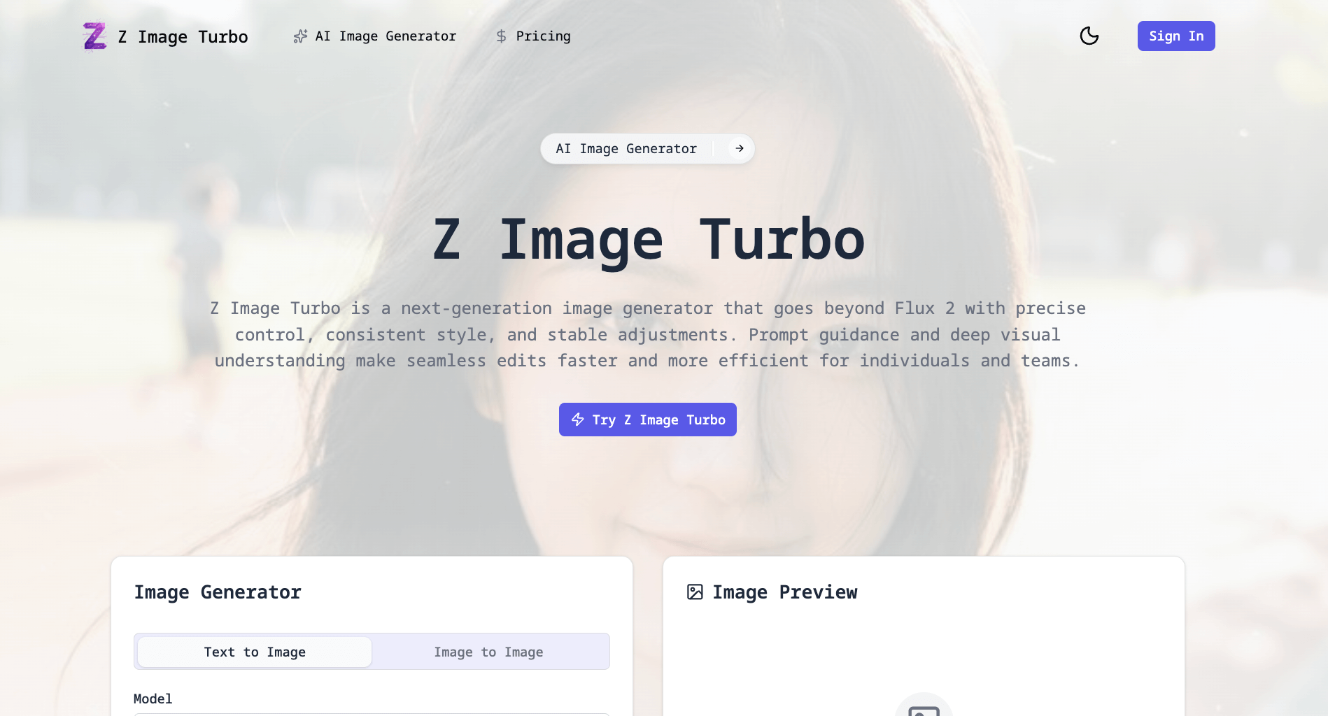 Screenshot 1 of Z Image Turbo