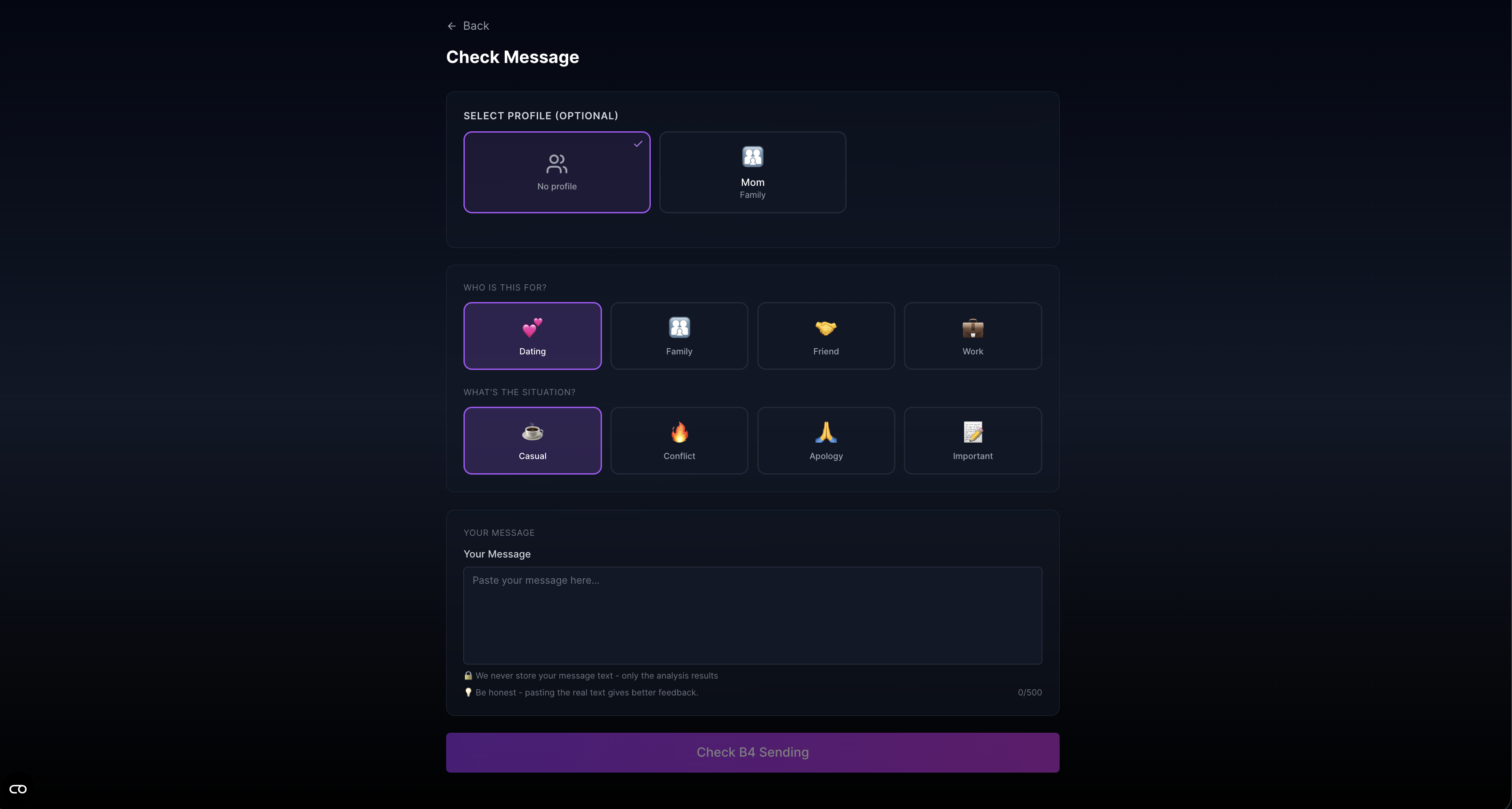 Screenshot 6 of B4Send - AI Message Analyzer