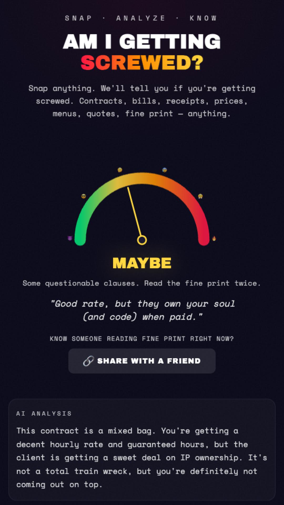 Screenshot 3 of Am I Getting Screwed?