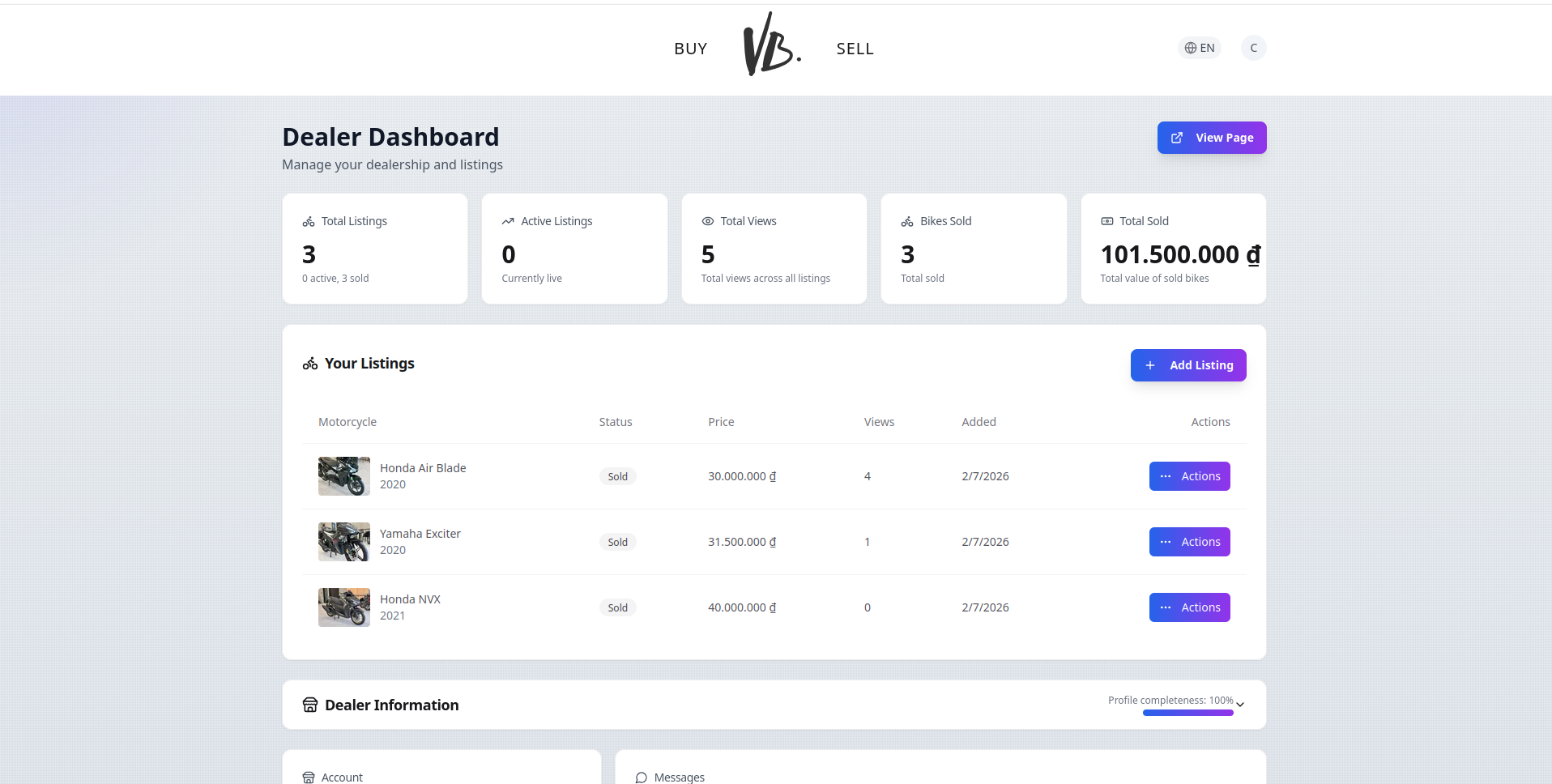 Screenshot 1 of Vietbikes