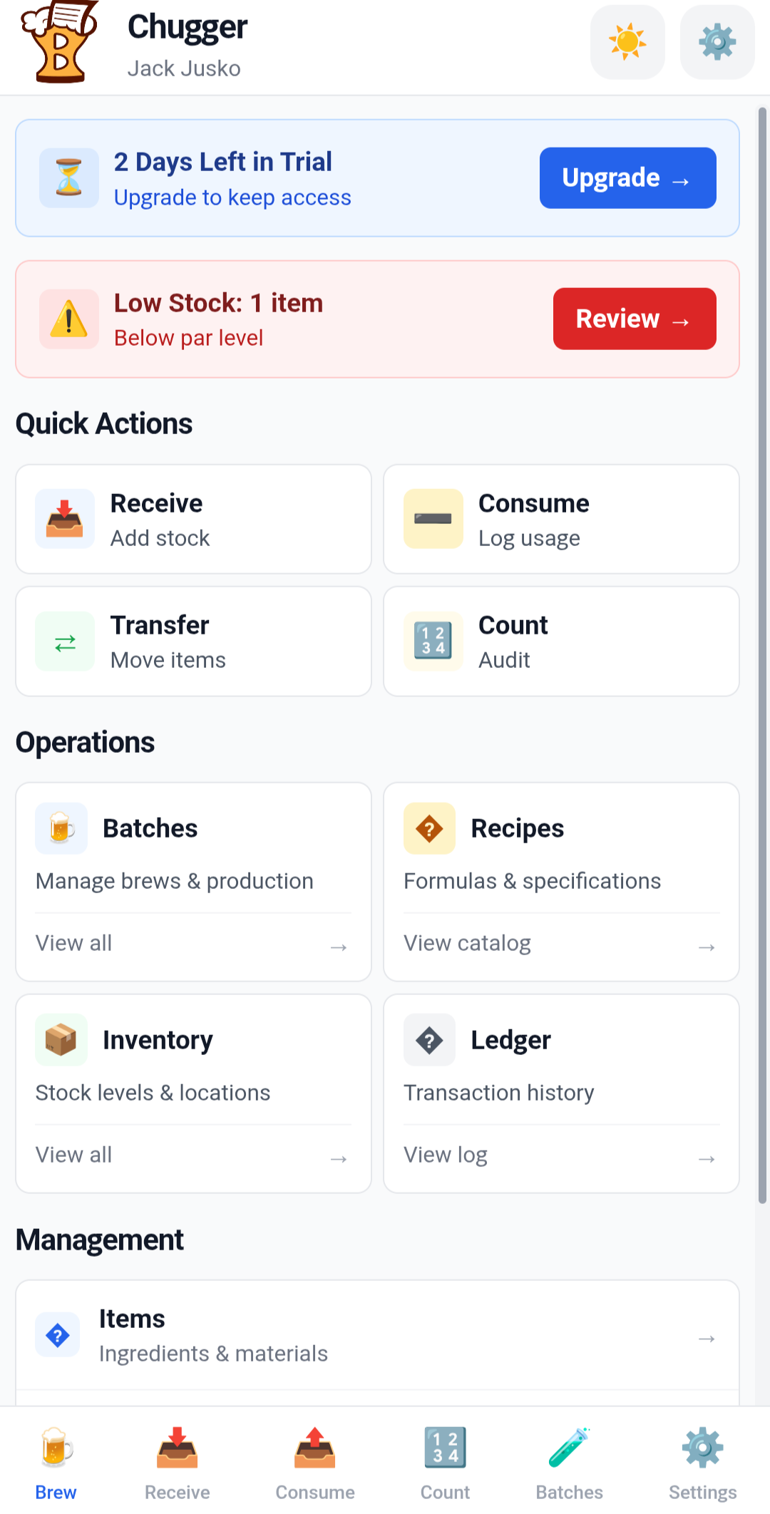 Screenshot 1 of BrewLedger